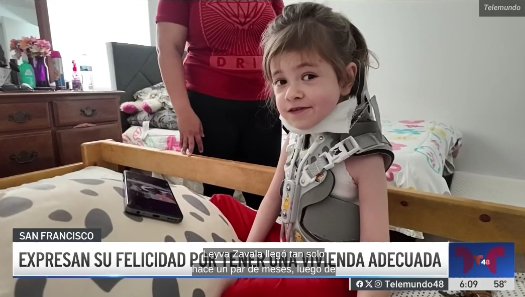 Madre de pequeña con condición médica obtiene vivienda en San Francisco