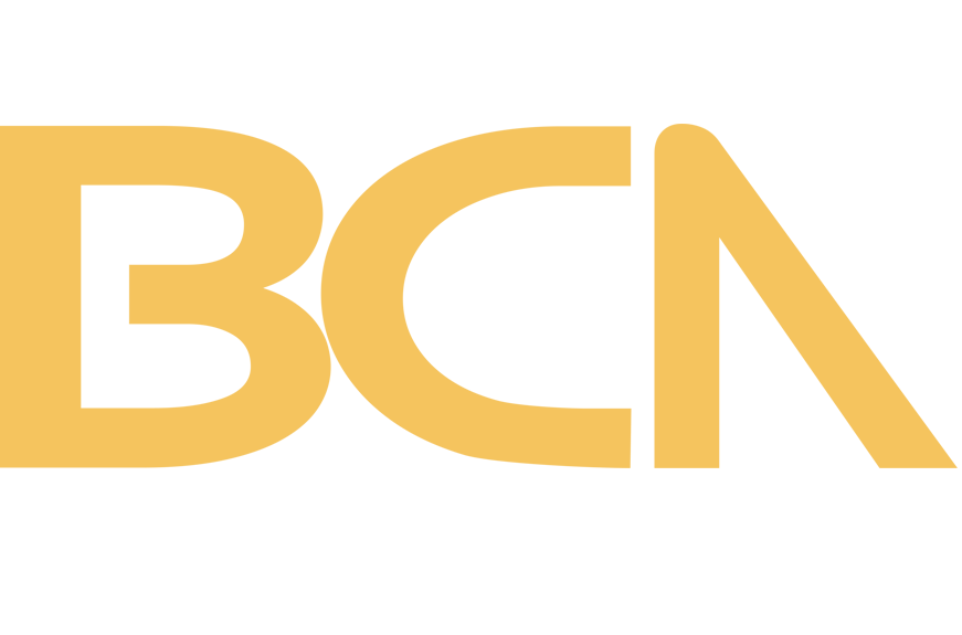 Gold-colored text spelling 'BCN' on a black background.