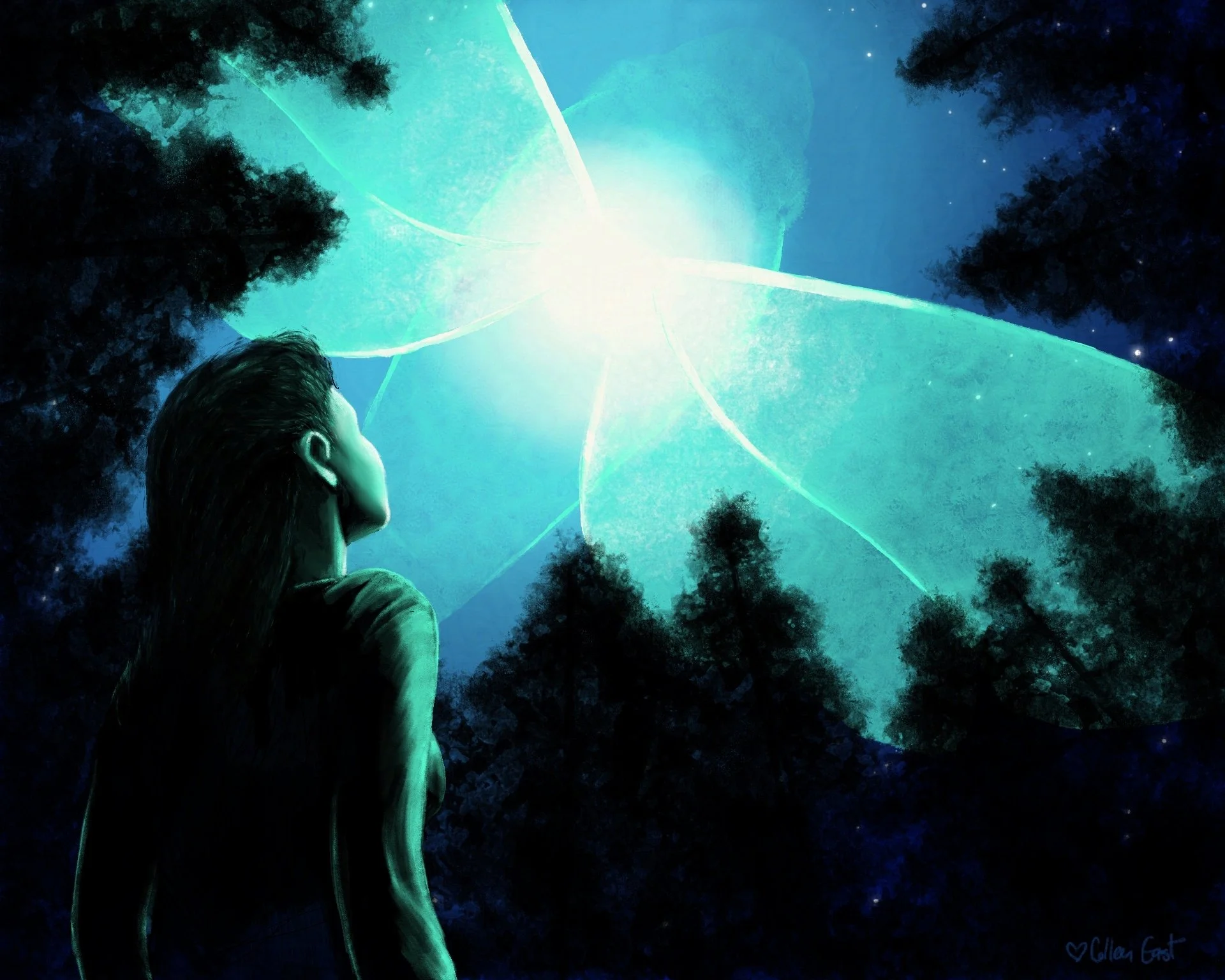 Moon Moth - Procreate, 2022