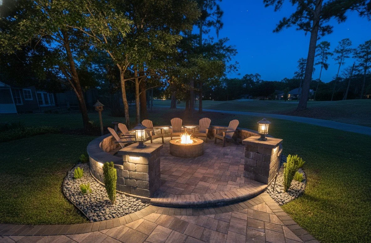 Paver Firepit Patio With Lighting and Seating Wall.jpg