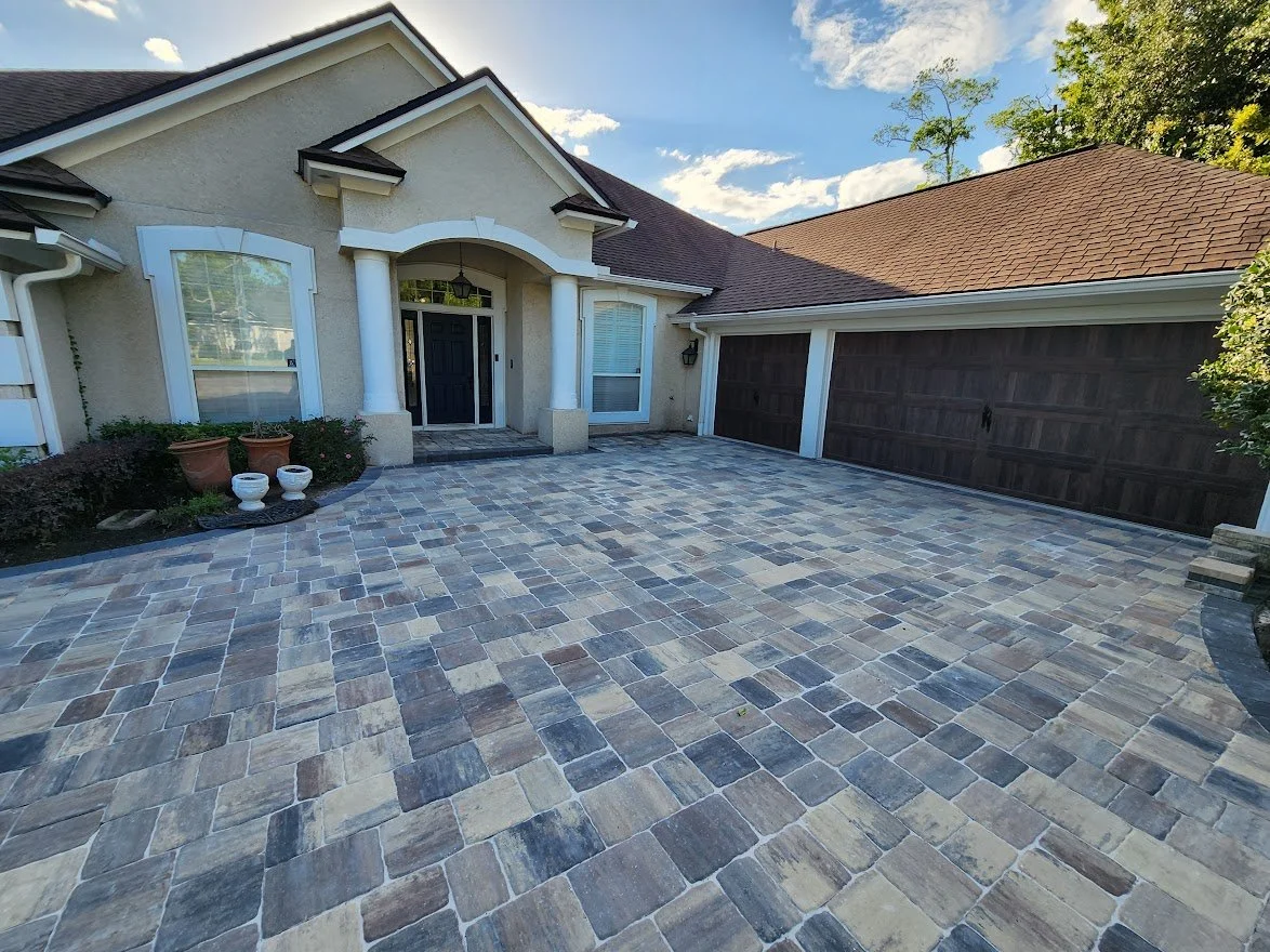 Paver Driveway installation in Jacksonville Golf & Country Club