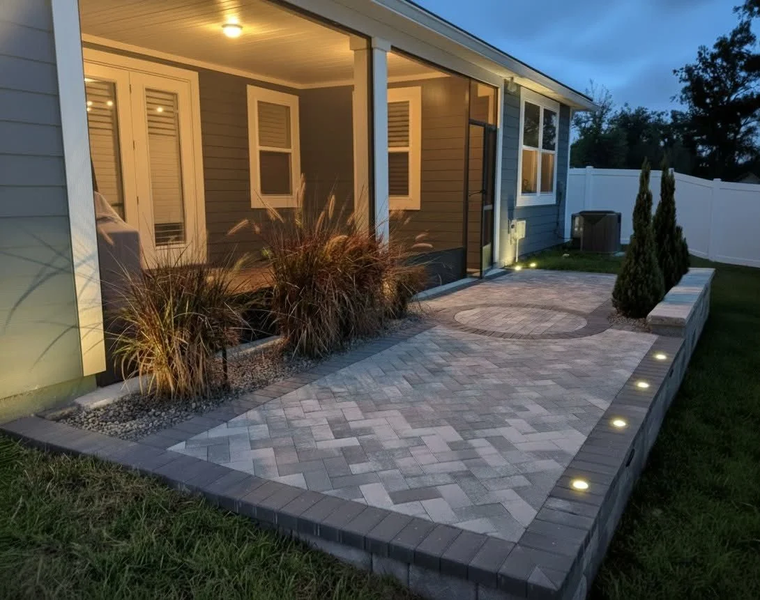 Paver Company Near Me | Jacksonville Paver Company OakStone Luxury Outdoors installed this Herringbone patio in Jacksonville FL