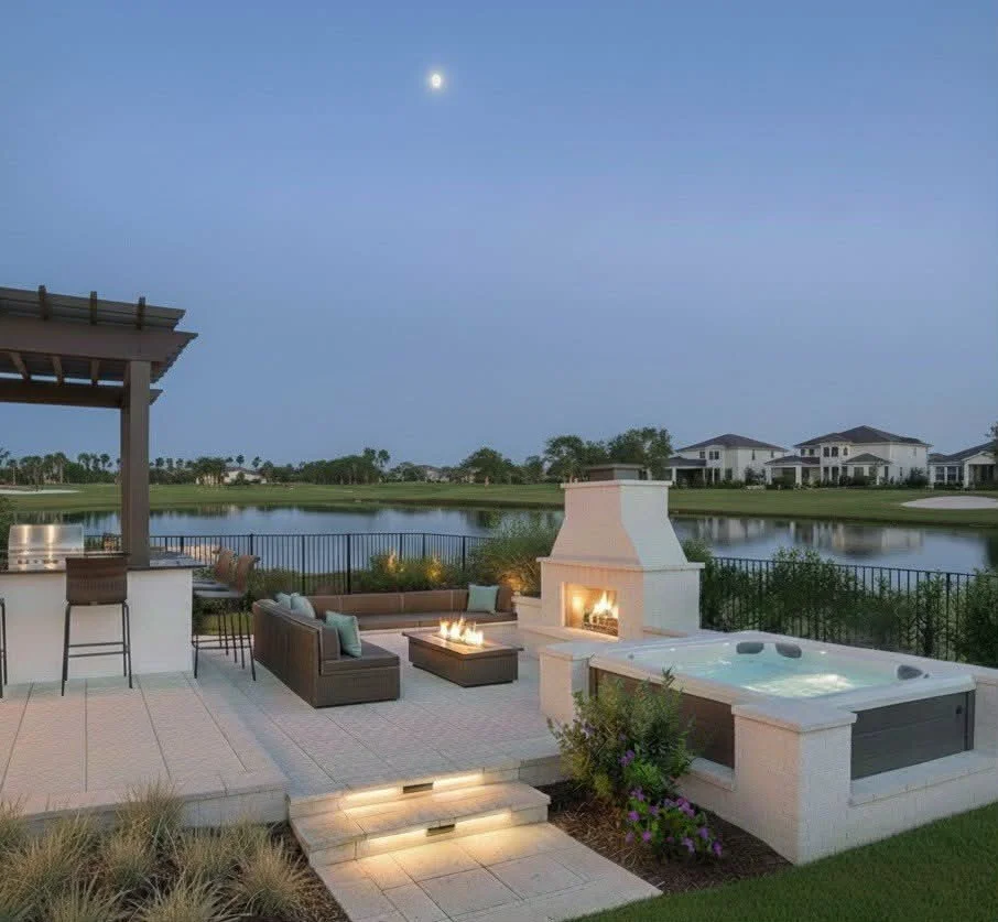 Outdoor Firplace Travertine Patio Jacksonville Pavers Outdoor Kitchen.jpg