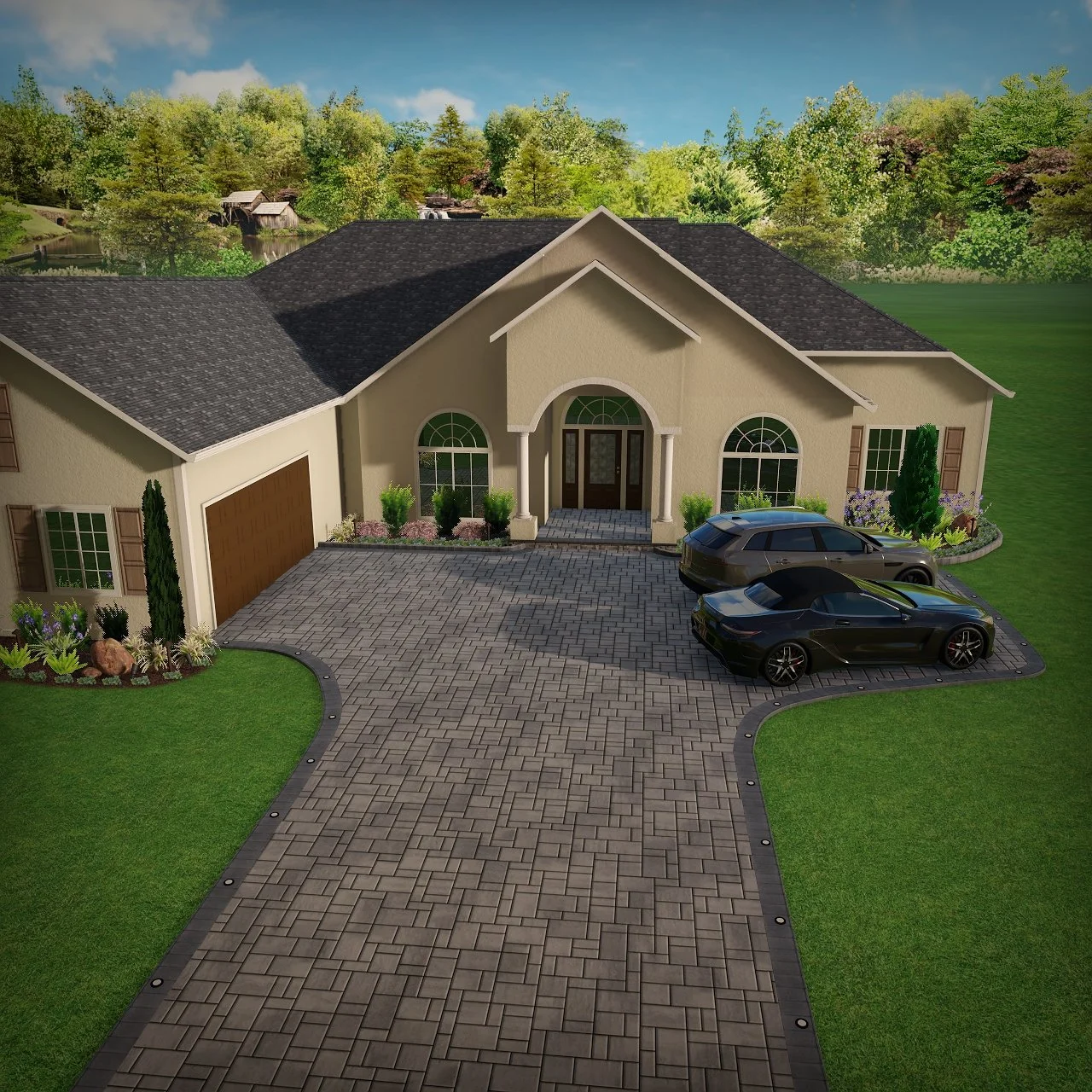 Jacksonville and St. Augustine Paver Driveway Installation in Jacksonville Florida by Oakstone Luxury Outdoors | Paver Driveway Installation | Driveway Pavers | Jax Paver Installation | St. Augustine Paver Driveway Installation