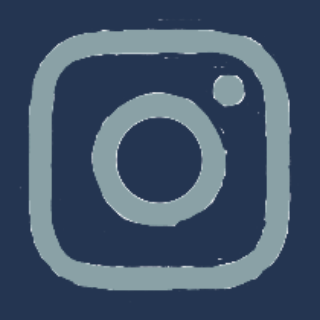 Instagram logo with a camera outline on a dark blue background