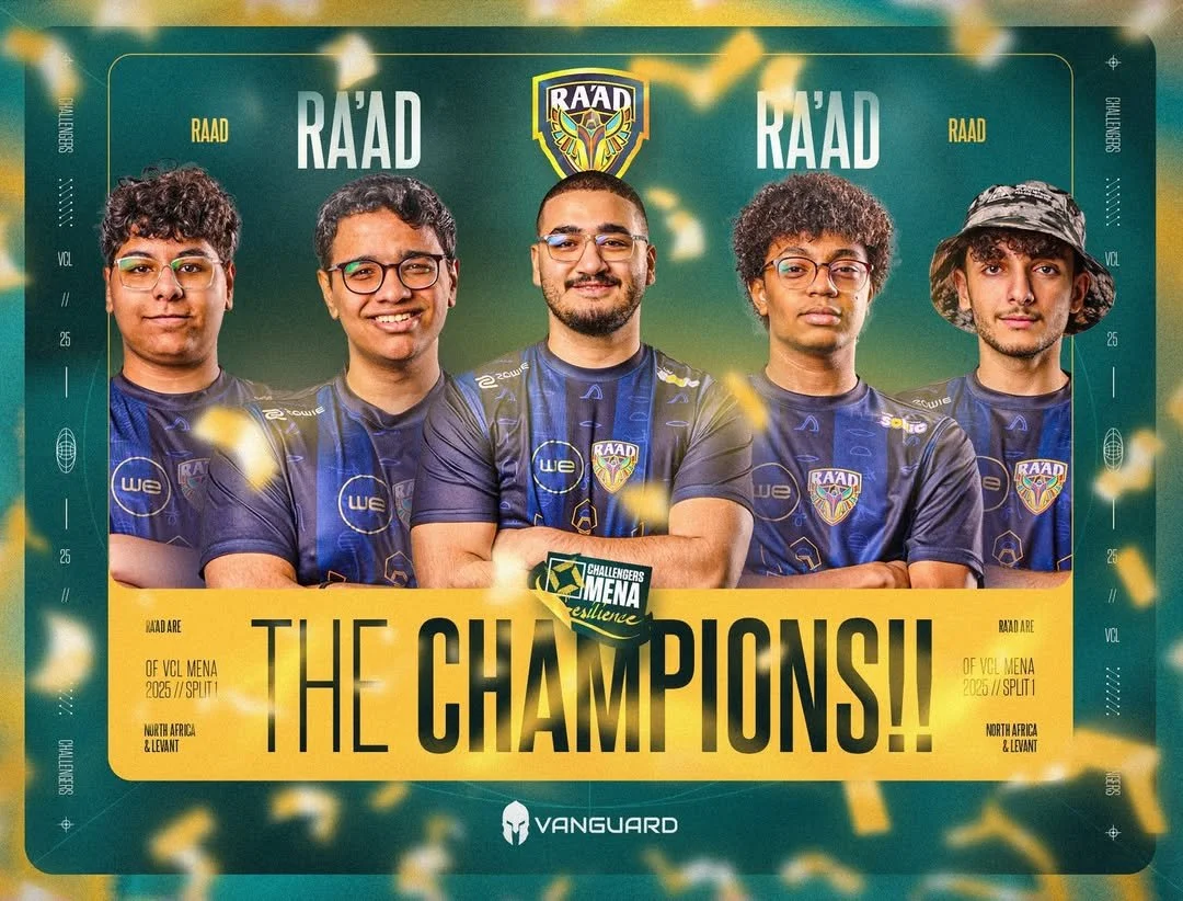 فريق رعد بطلا لدوري فالورانت تشالنجرز 2025 لشمال افريقيا وبلاد الشام