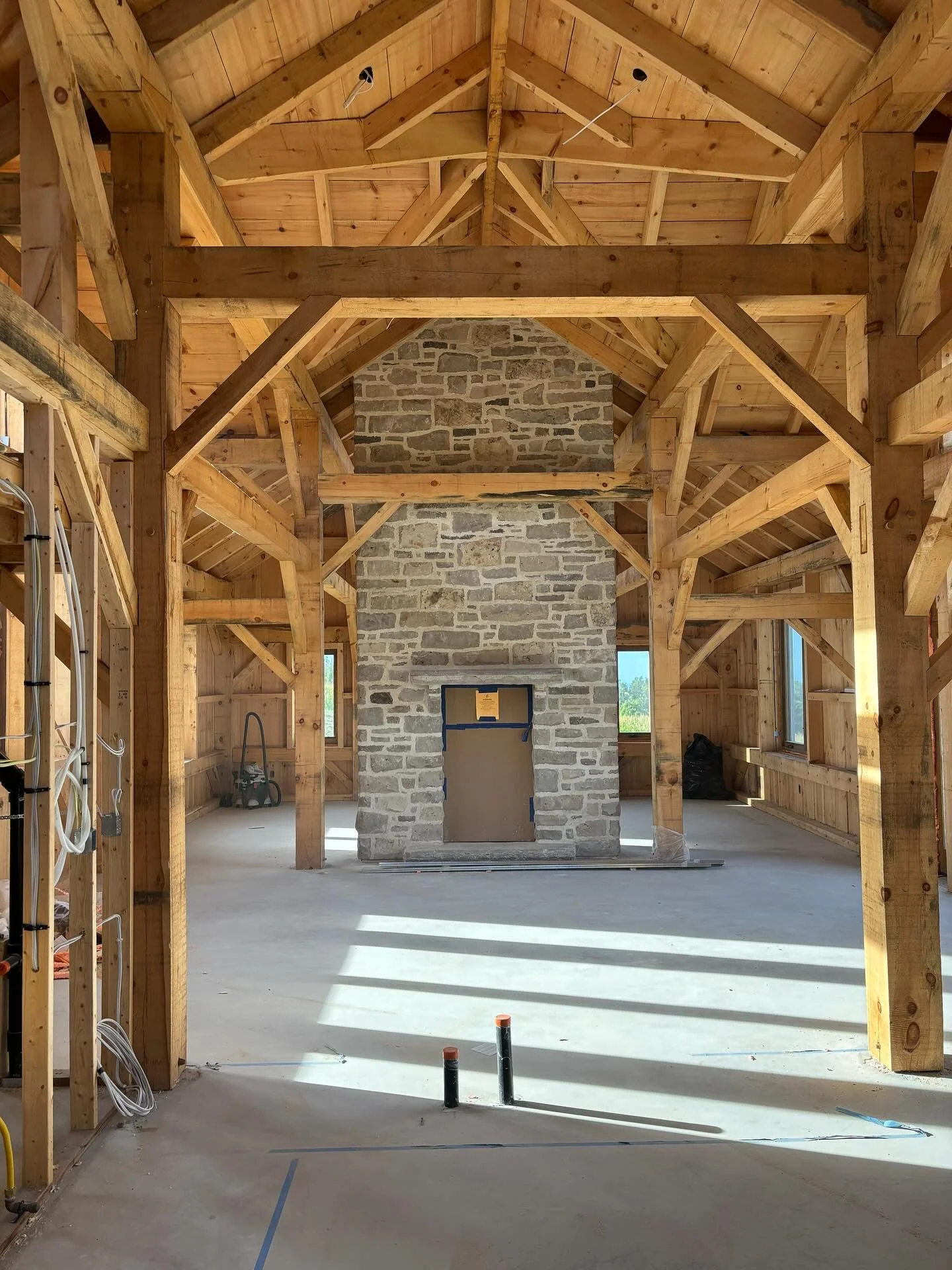 Double sided gas fire place we stoned in a very cool building for great clients!