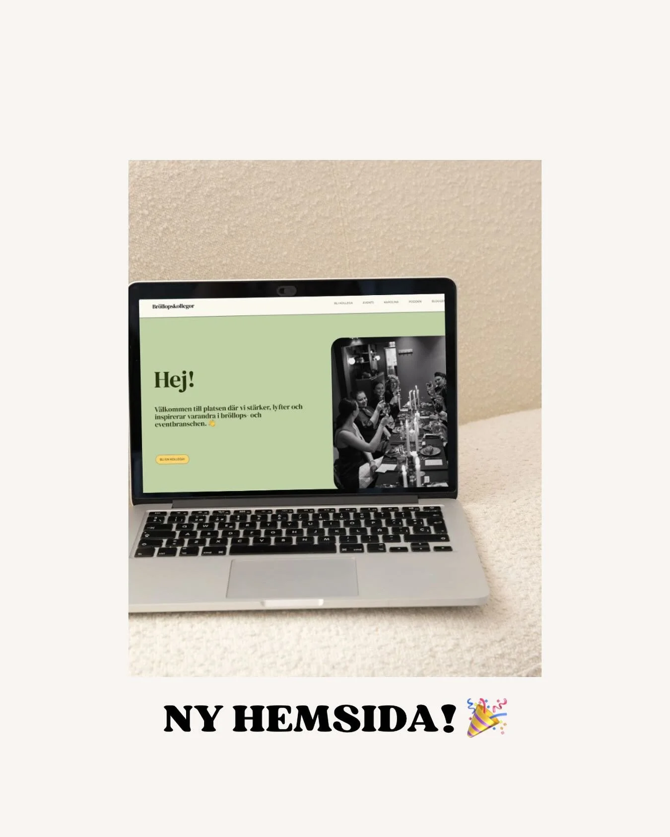 Har du hunnit kika in &auml;nnu? 🤩

Br&ouml;llopskollegors ny hemsida lanserades f&ouml;rra veckan.

Som alltid &auml;r det delar som fortfarande inte &auml;r helt klara men det v&auml;xer sakta fram.
Flera nyheter kommer under sommaren s&aring; h&a