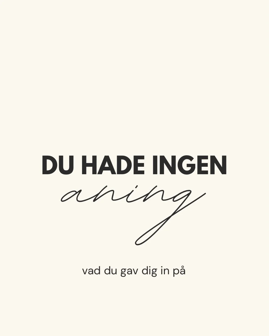 Det &auml;r l&auml;tt att gl&ouml;mma bort sig sj&auml;lv n&auml;r man alltid levererar f&ouml;r andra.

Men det du g&ouml;r, dag efter dag, s&auml;song efter s&auml;song, &auml;r extraordin&auml;rt.

Br&ouml;llopsgalan &auml;r kv&auml;llen d&aring; 