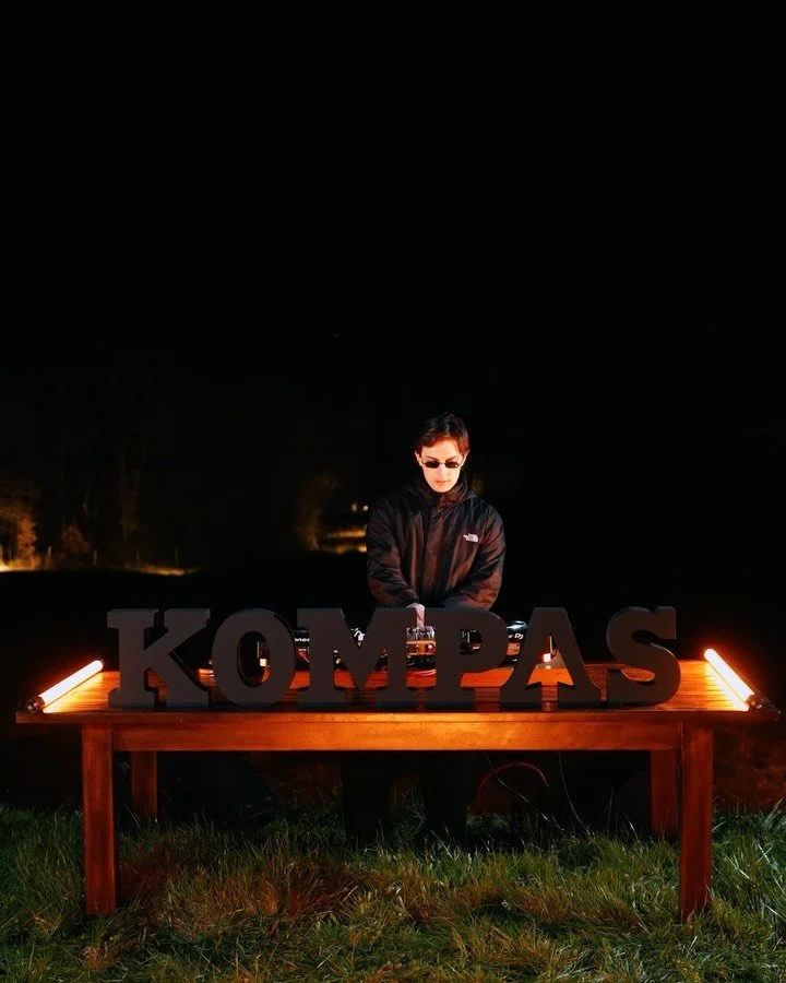 Introducing KOMPAS Radio.

A new space for music, movement, and design.

This marks our 50th post and 500 people following the journey.
Appreciate everyone who&rsquo;s been part of it so far.

To launch it, we built it in the forest.
A night DJ set s