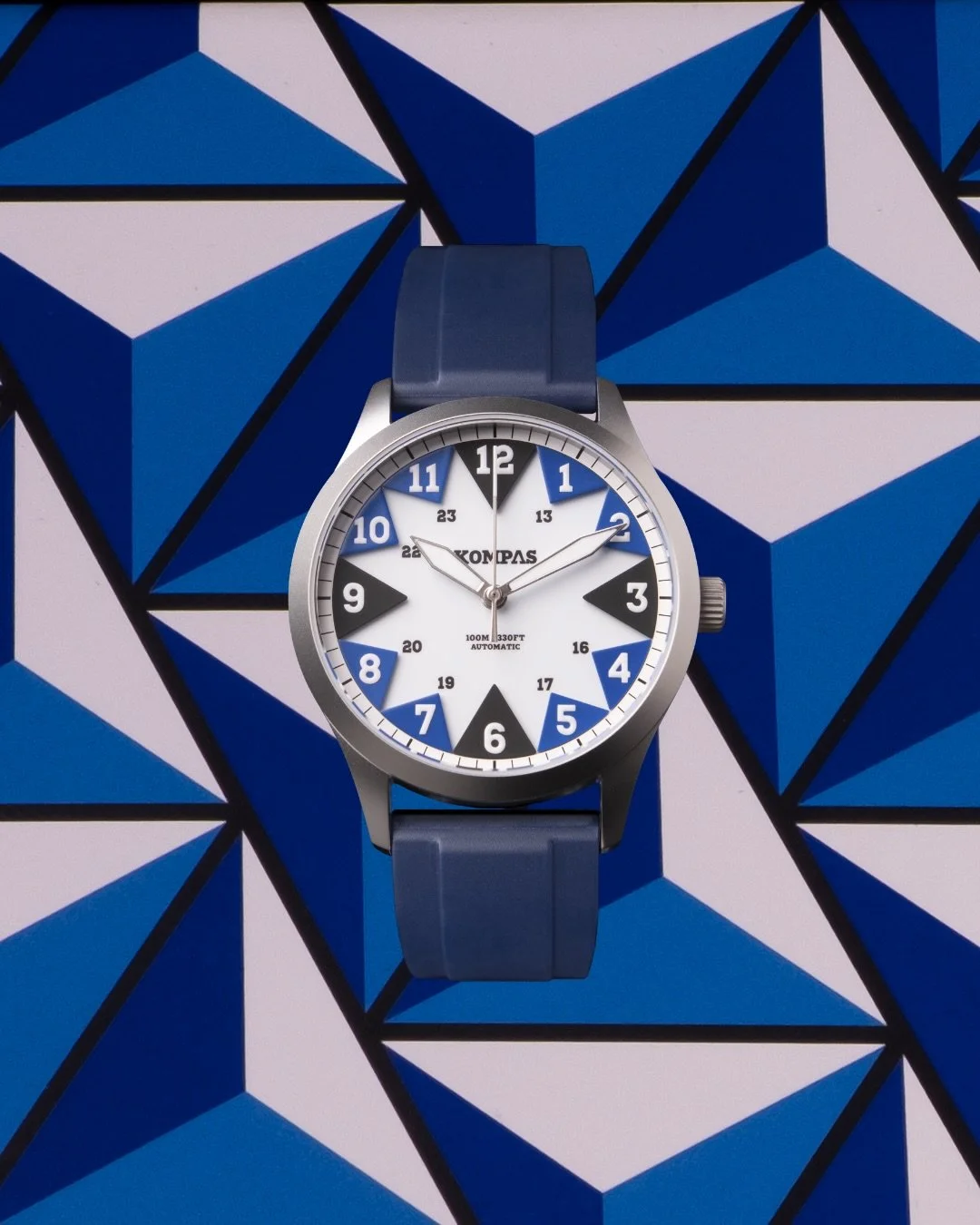 A bit of colour, a bit of character.

Each KOMPAS box comes in its own pattern
bold, vibrant, and built around our triangular shapes.

We like to keep things functional, but never boring.

Which one&rsquo;s your favourite?

#KOMPAS #watchcollection #