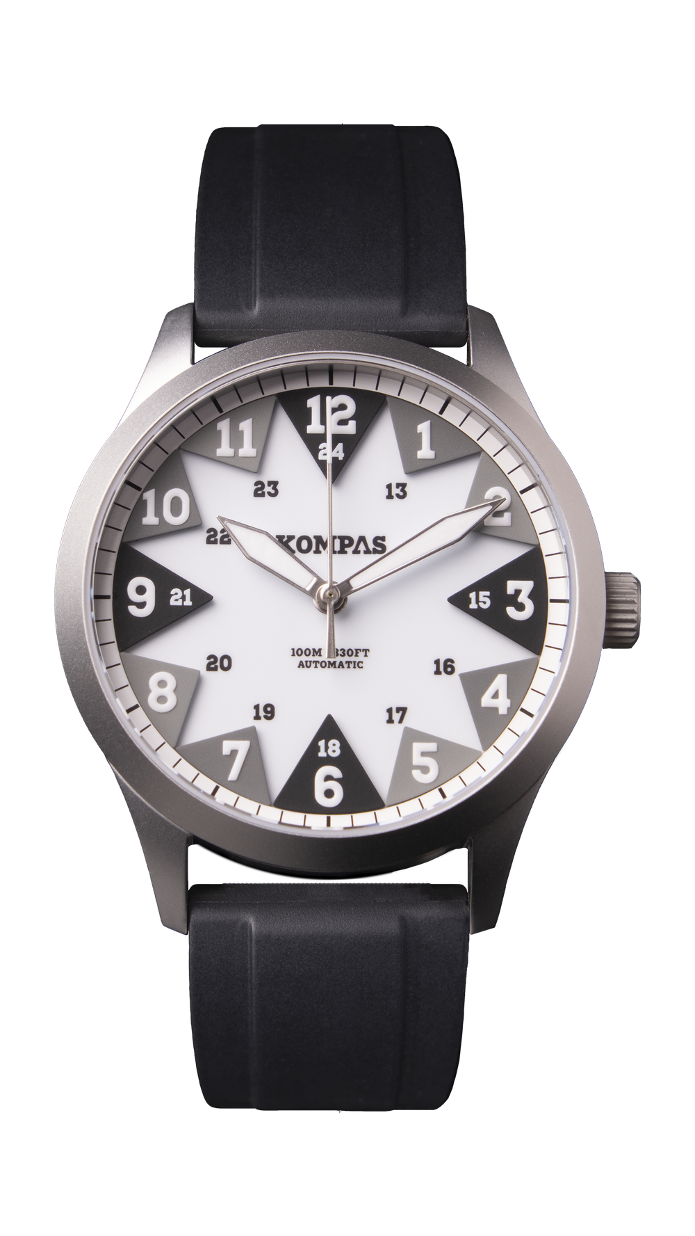 KOMPAS North automatic field watch, front view
