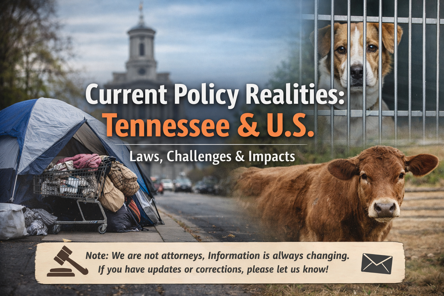 Homelessness and Animal Welfare Legislation: What’s Happening in Tennessee and Across the U.S.