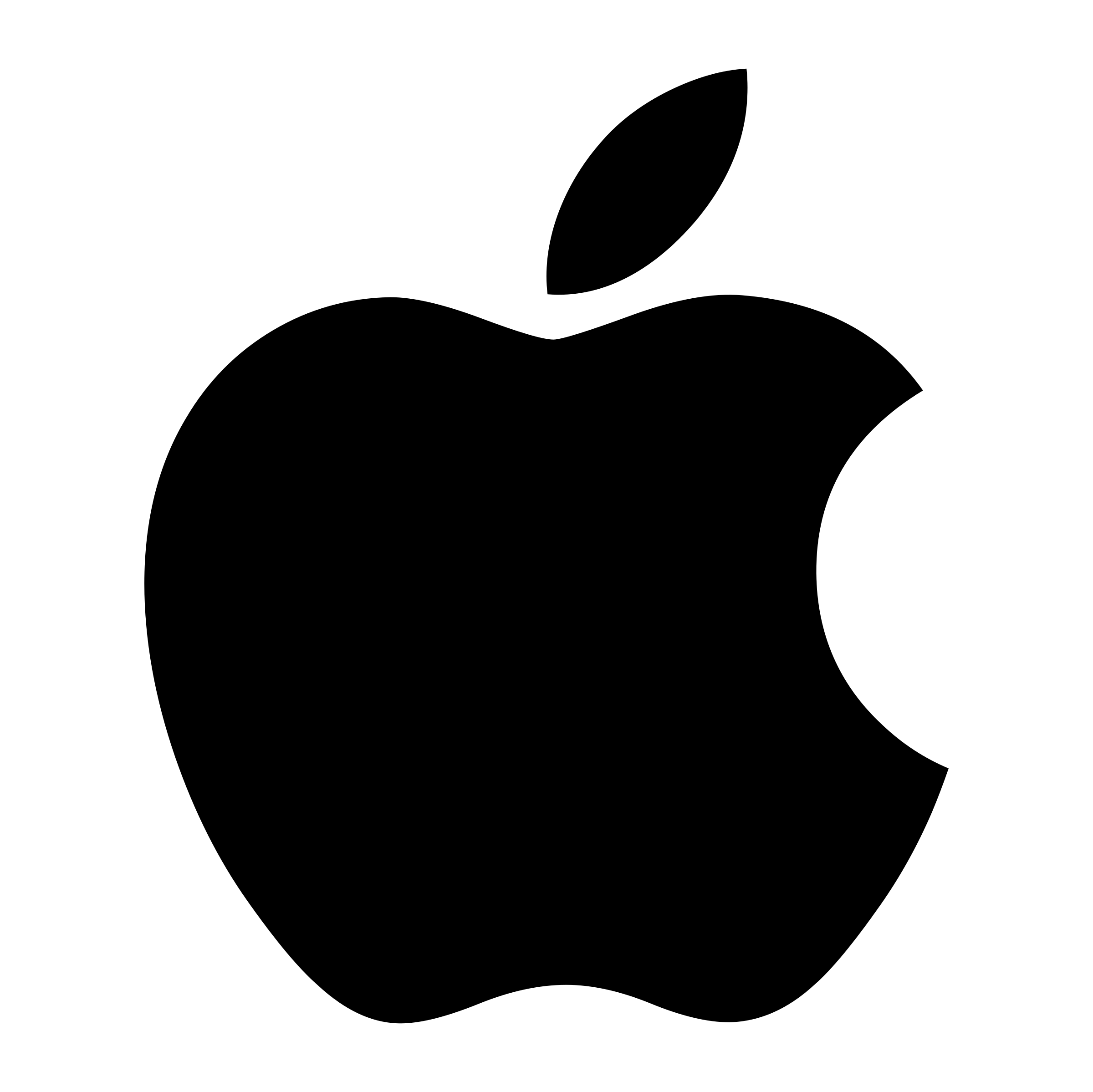 Apple logo in black