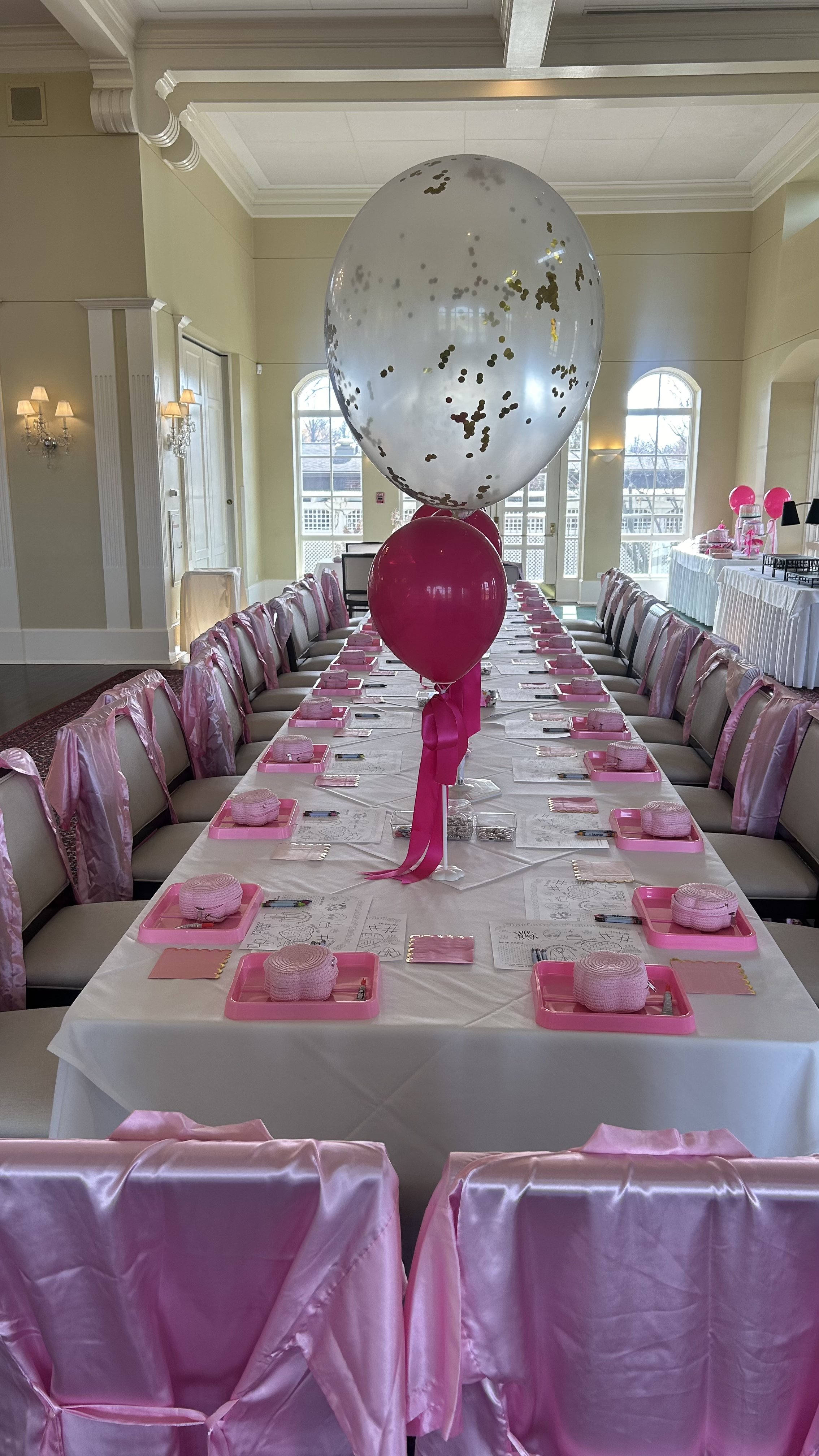 A premier bedazzle station and purse-decorating patch station by Blush & Bliss by Mya with a glam bar makeup station, face gems, and a spa manicure bar, designed for stylish birthday parties, Mitzvahs, and Sweet Sixteens in the Chicago North Shore.