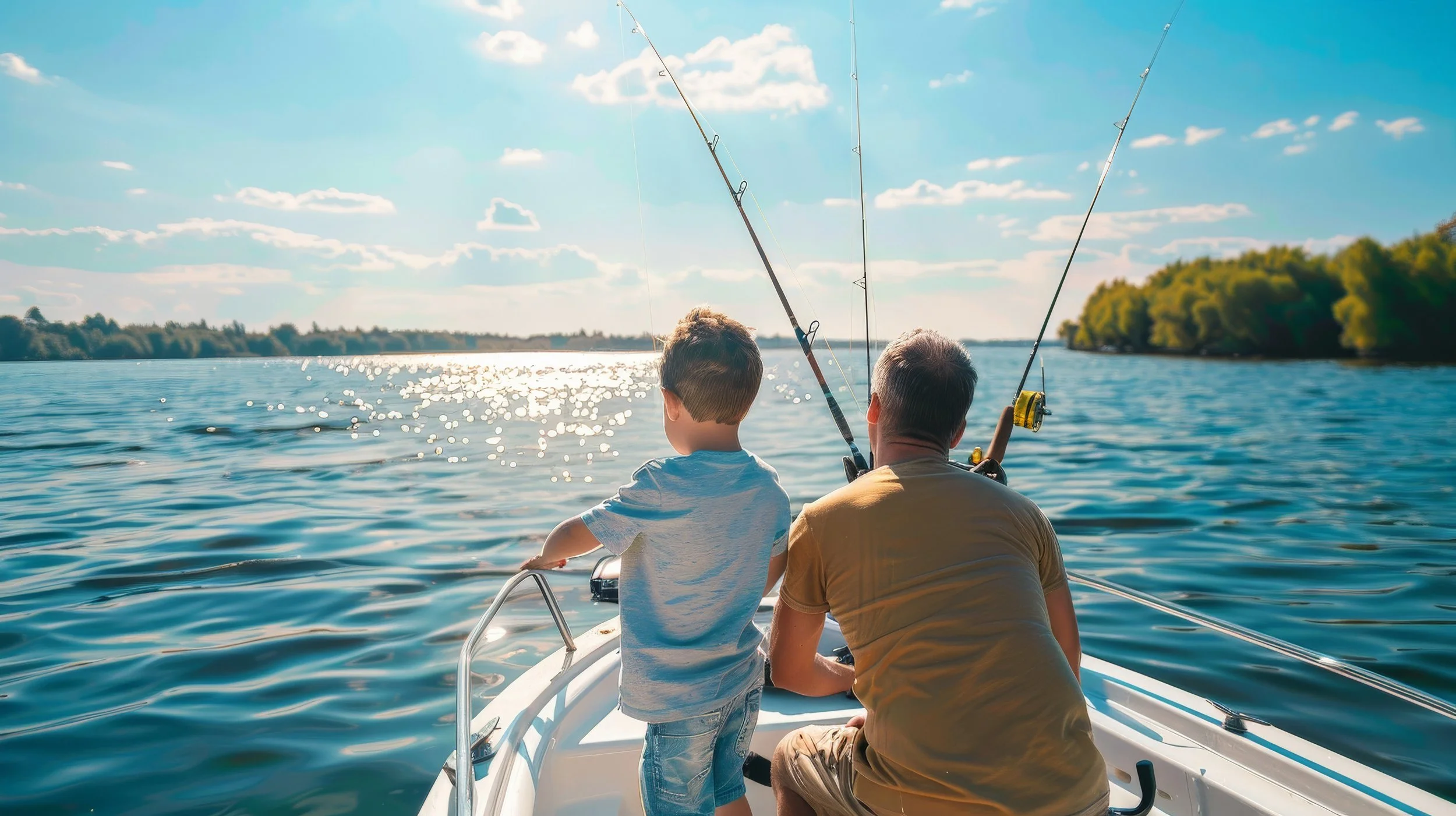 Boat launching at a Pennsylvania lake on the first weekend of summer