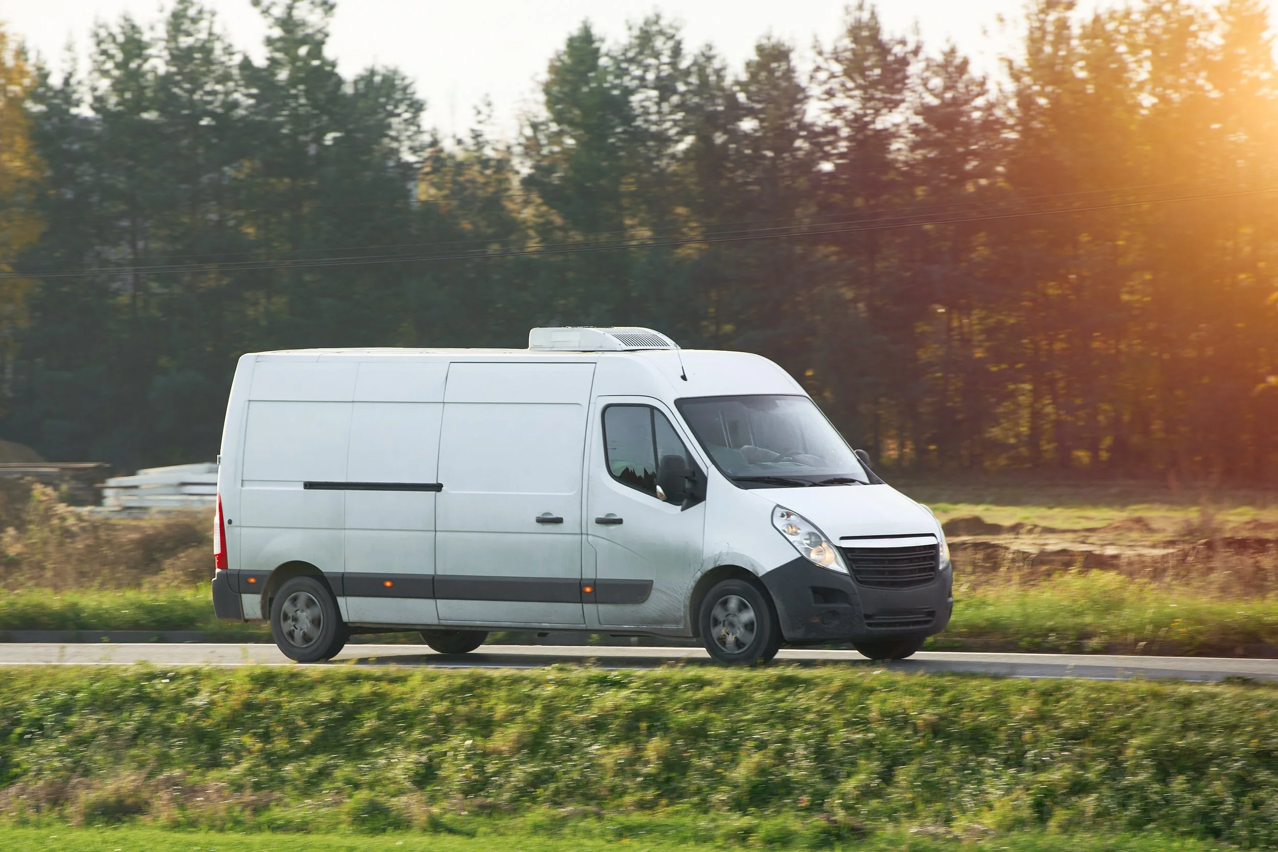 Commercial work van used for business deliveries representing commercial auto insurance coverage