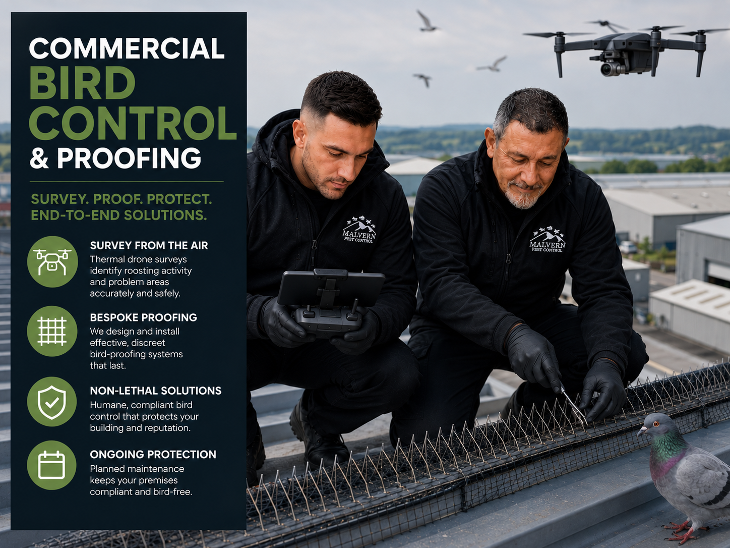 Rooftop Bird Problems on Commercial Buildings
