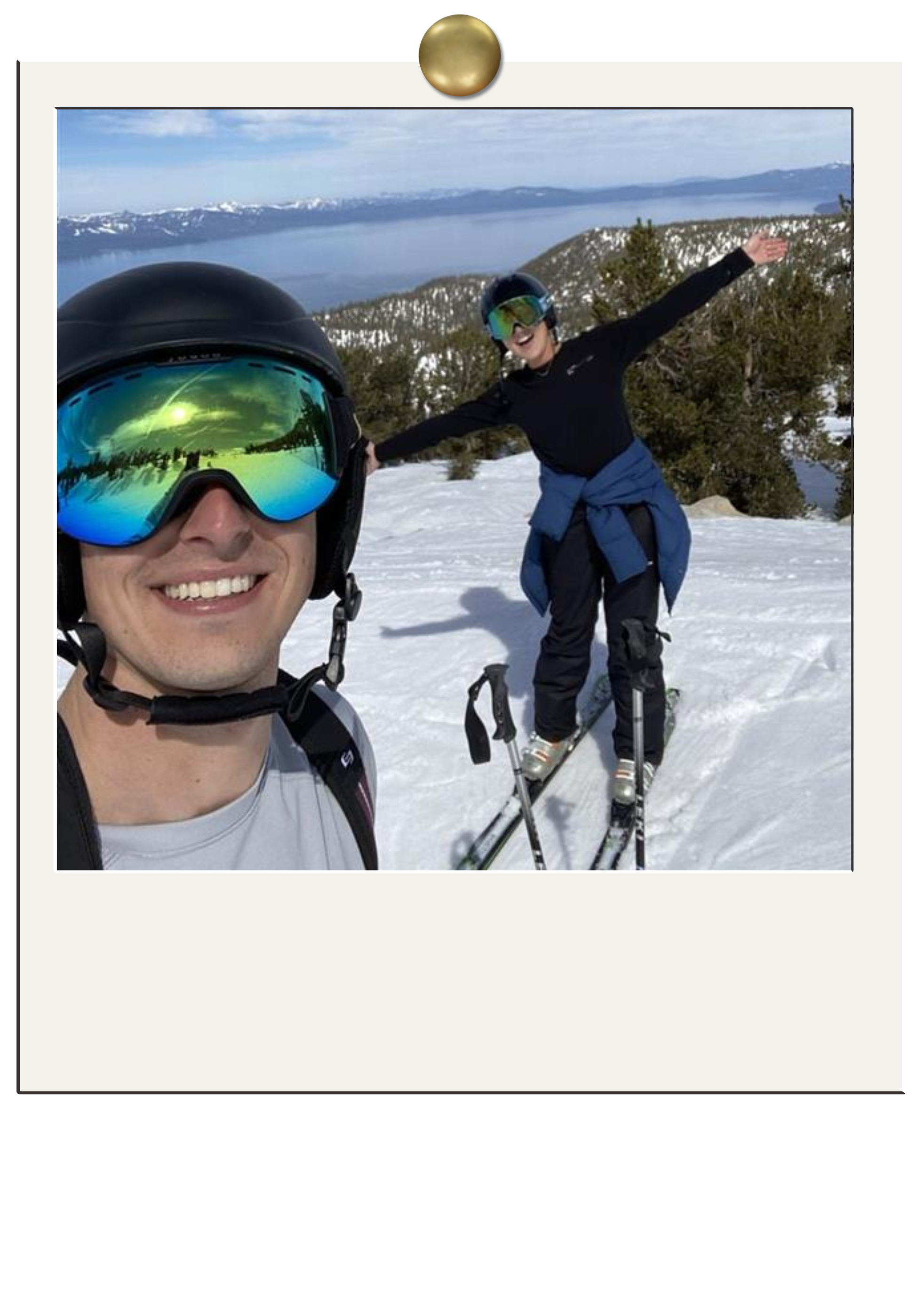 Skiing ability test (Ken passed with flying colors)