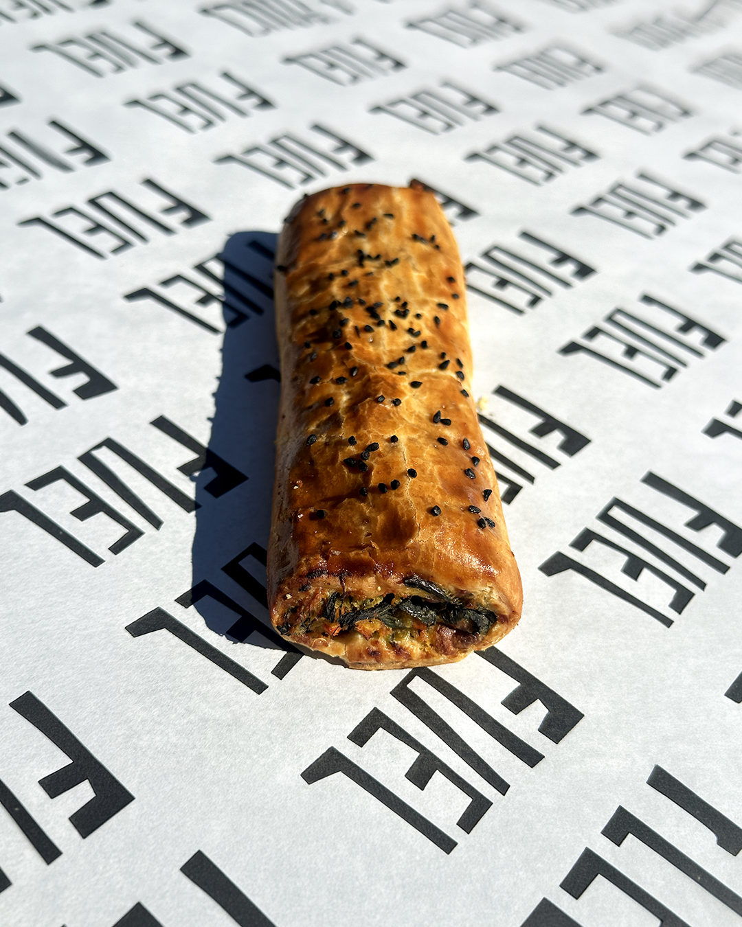 Spinach and feta sausage roll