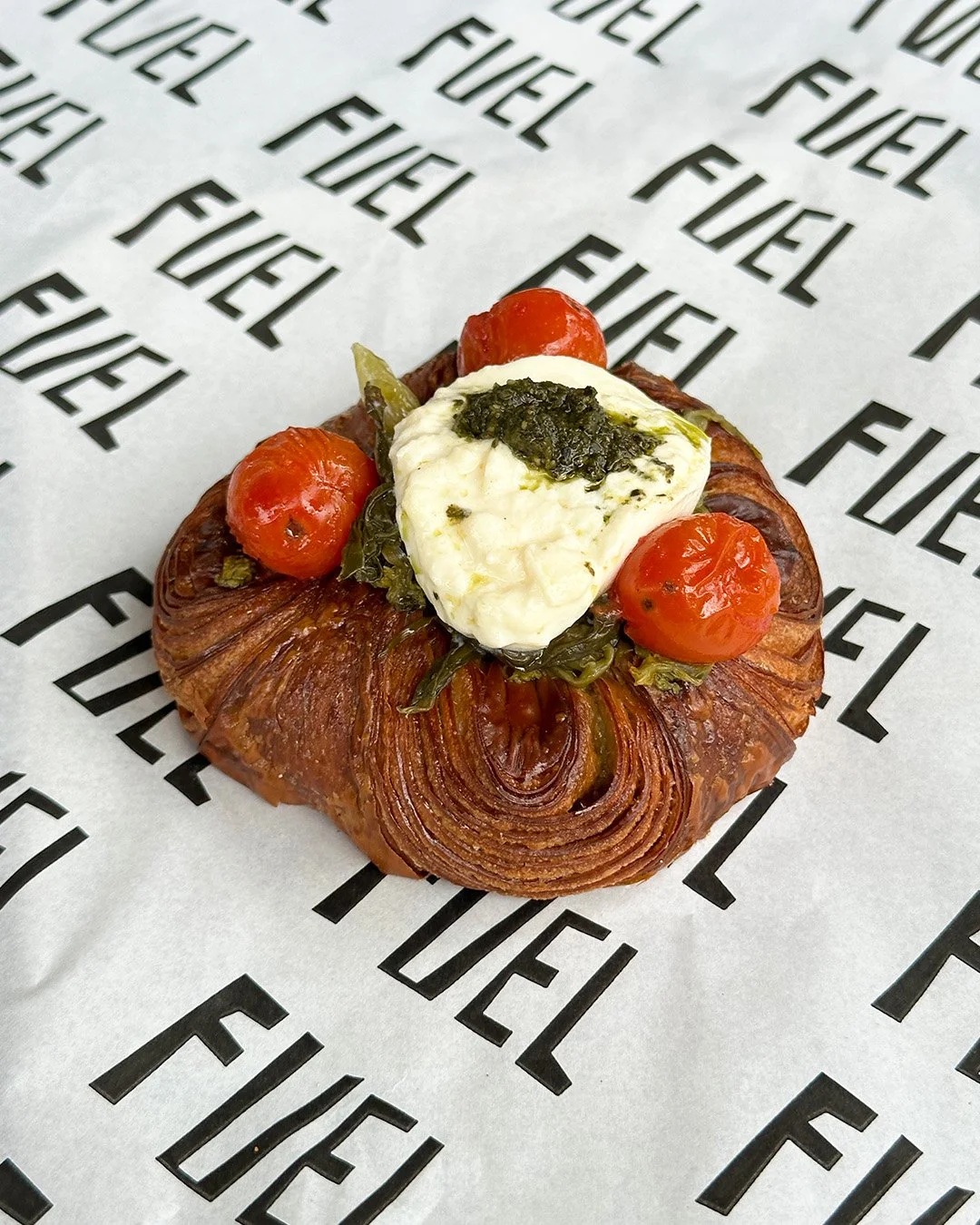 Roasted Cherry Tomato and Buratta Danish