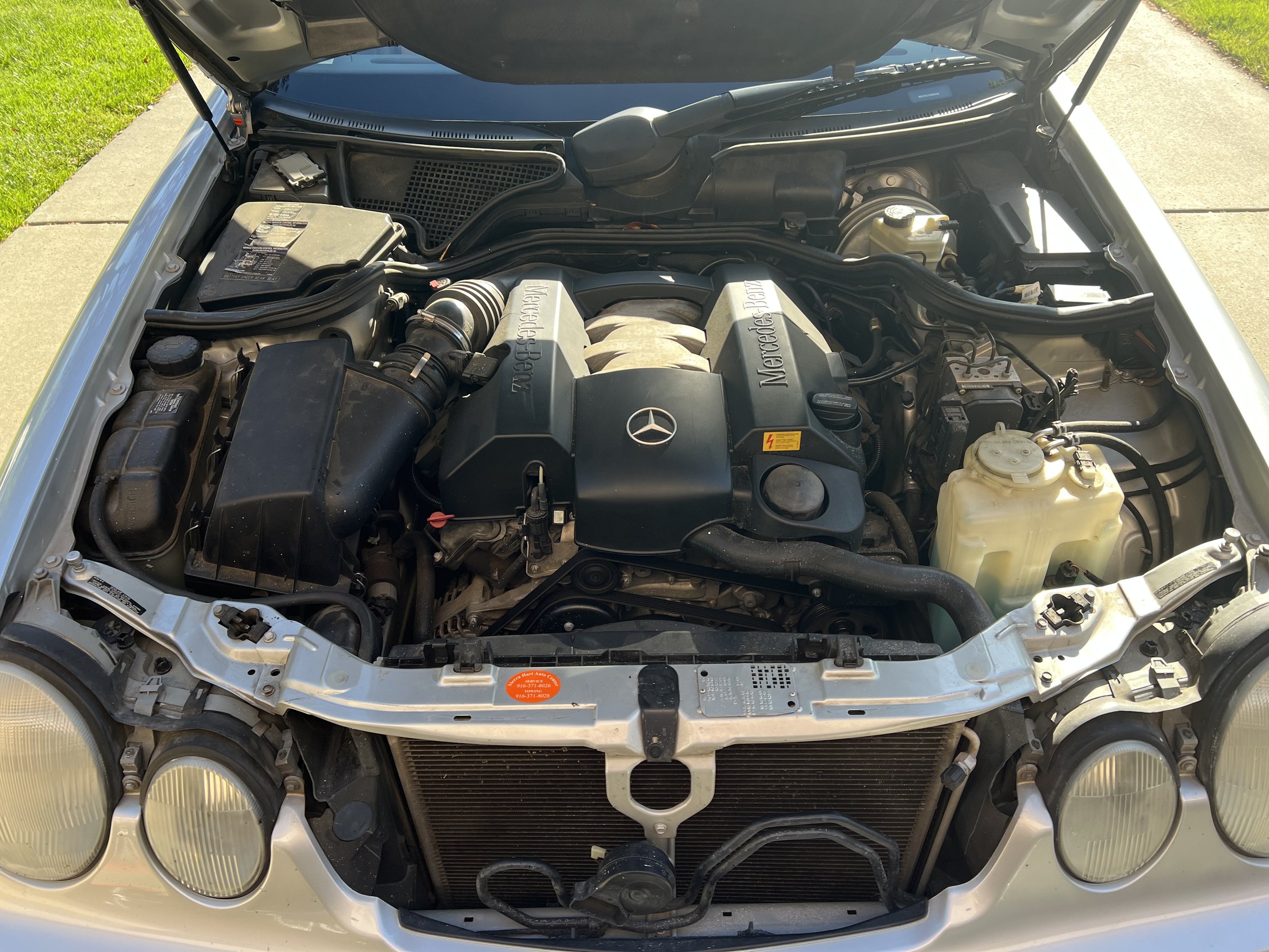 Before Mercedes Benz E320 Engine Bay