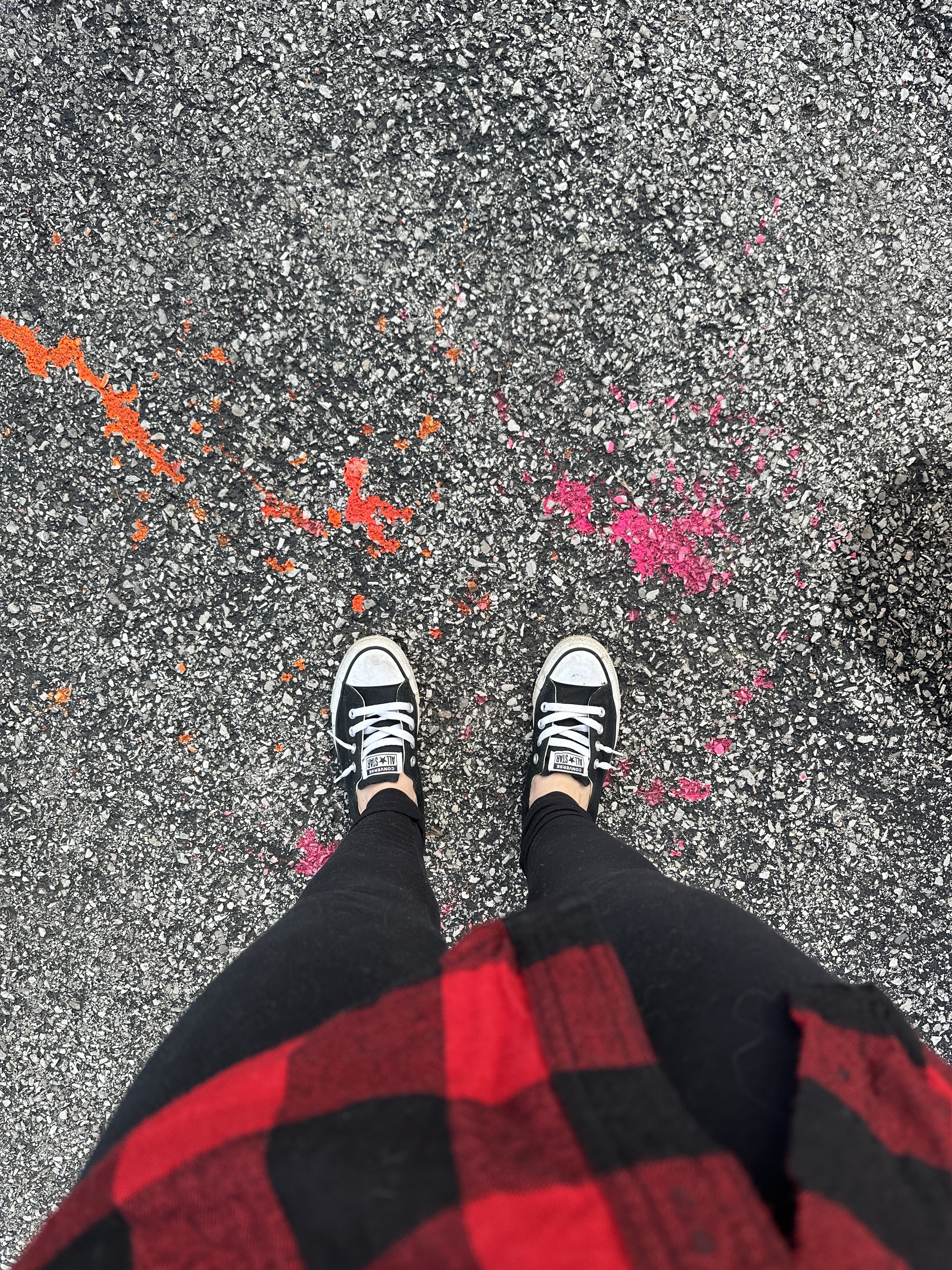 paint outside - red plaid and converse - ashleykesner.com