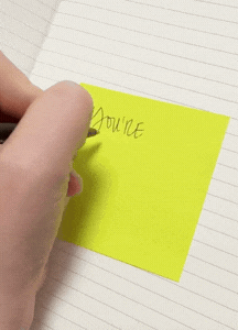 "you're awesome" handwritten on a post-it note gif - ashleykesner.com