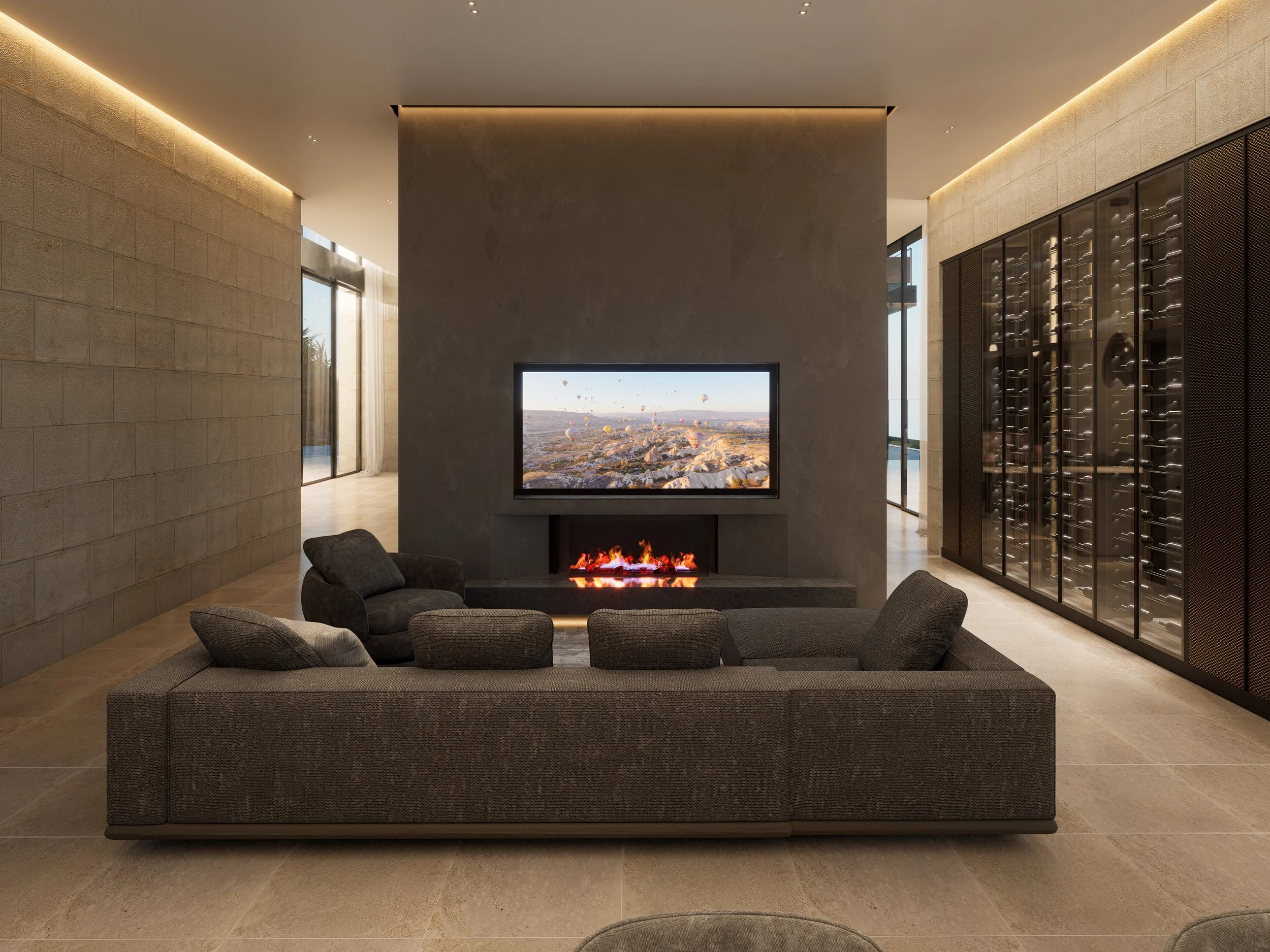 Abtt House, TV room by Jules Wilson Studio