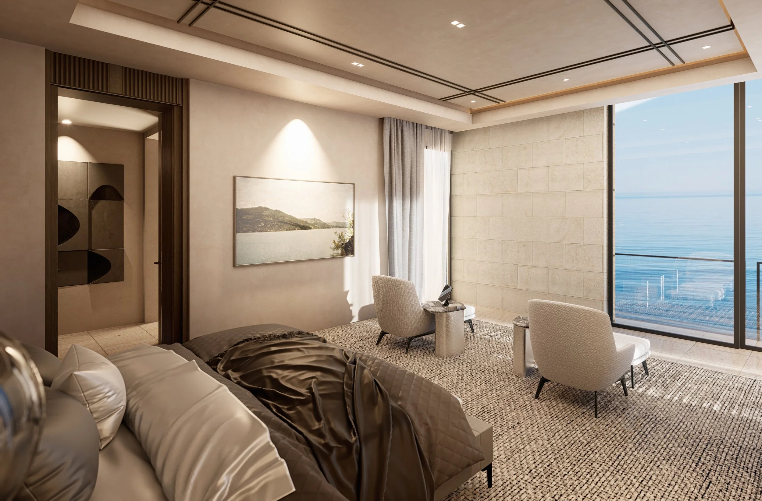 Abtt House, Master  room, Ocean view by Jules Wilson Studio