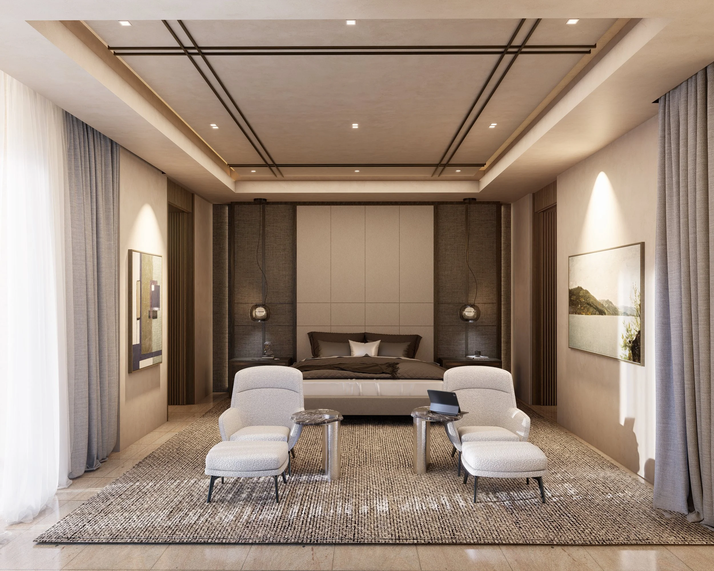 Abtt House, Master  room, Ocean view by Jules Wilson Studio