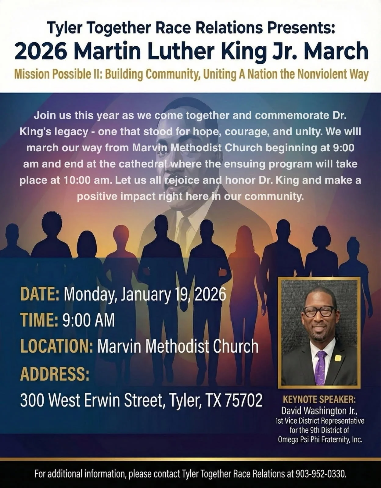 Tyler Together Race Relations Presents: 2026 Martin Luther King Jr. March