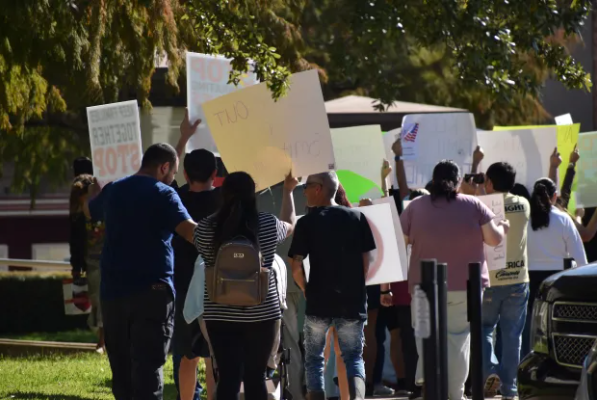 Protesters gather in downtown Tyler to oppose Smith County’s ICE partnership
