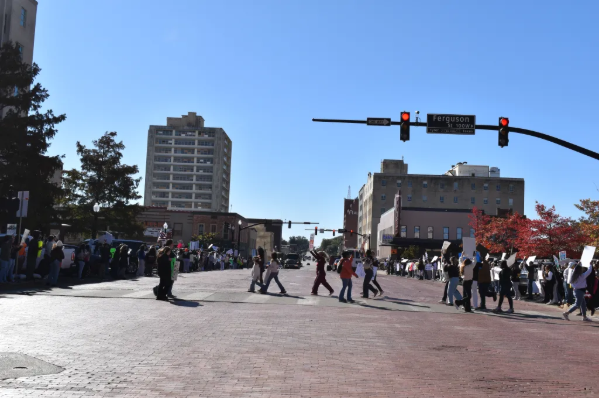 For the second time, protesters gather in downtown Tyler to oppose Smith County’s ICE partnership