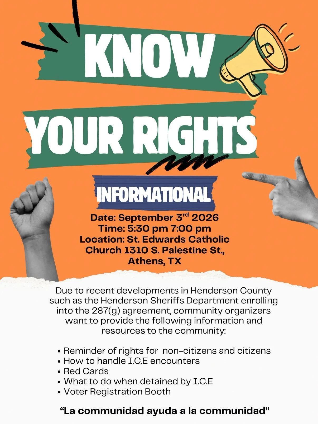Know Your Rights Informational Meeting