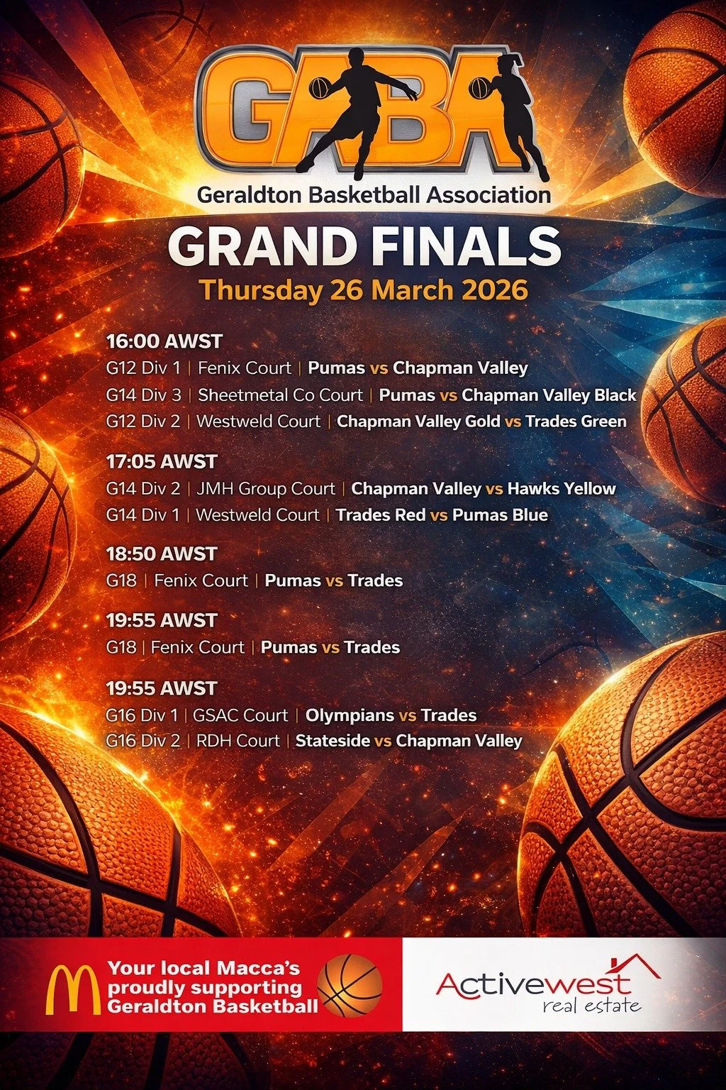 🏀 Edited Girls Grand Final Fixtures 🏀
