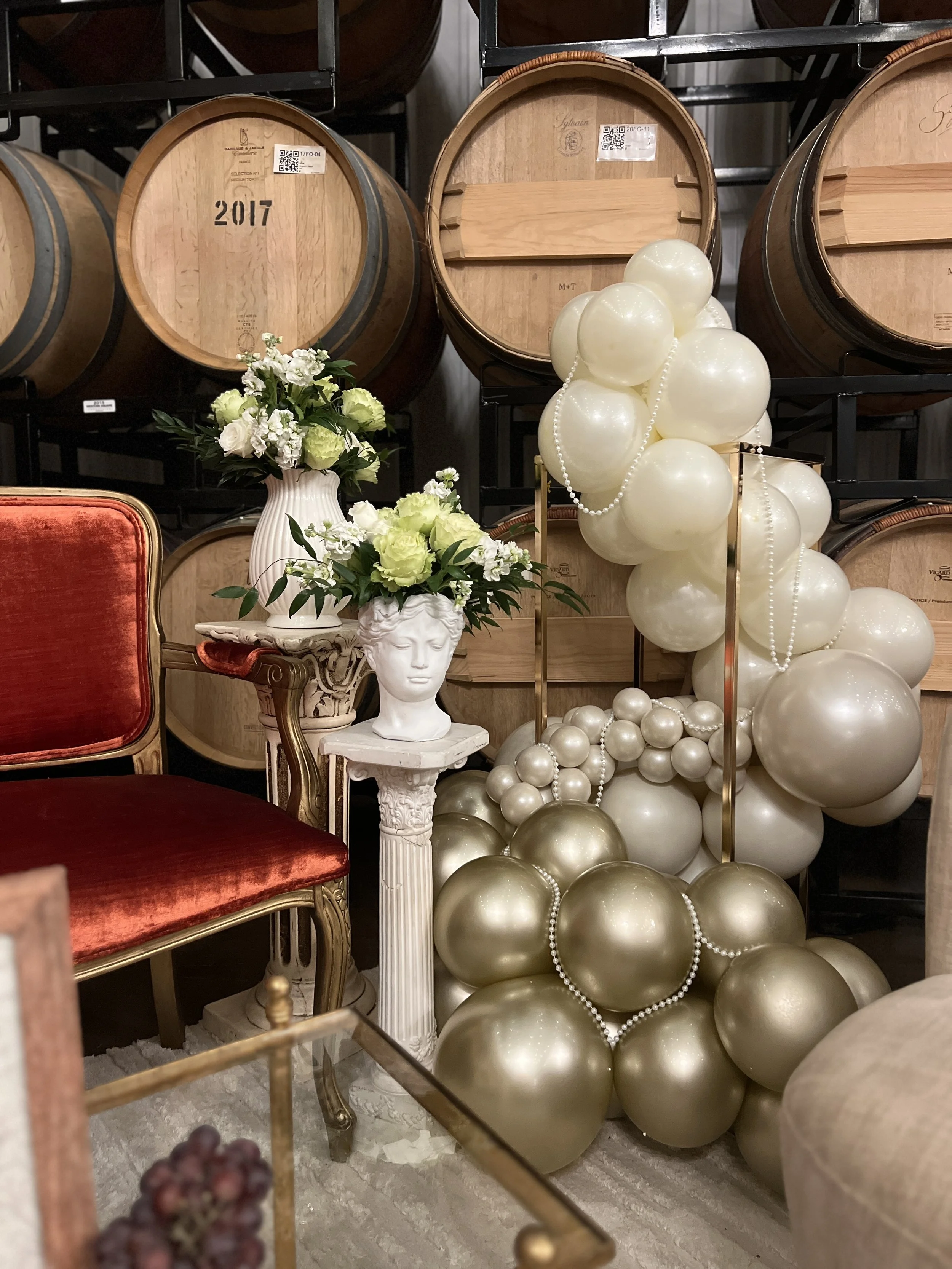 Bridal Shower set up at Folino State Winery, Kutztown, PA. 