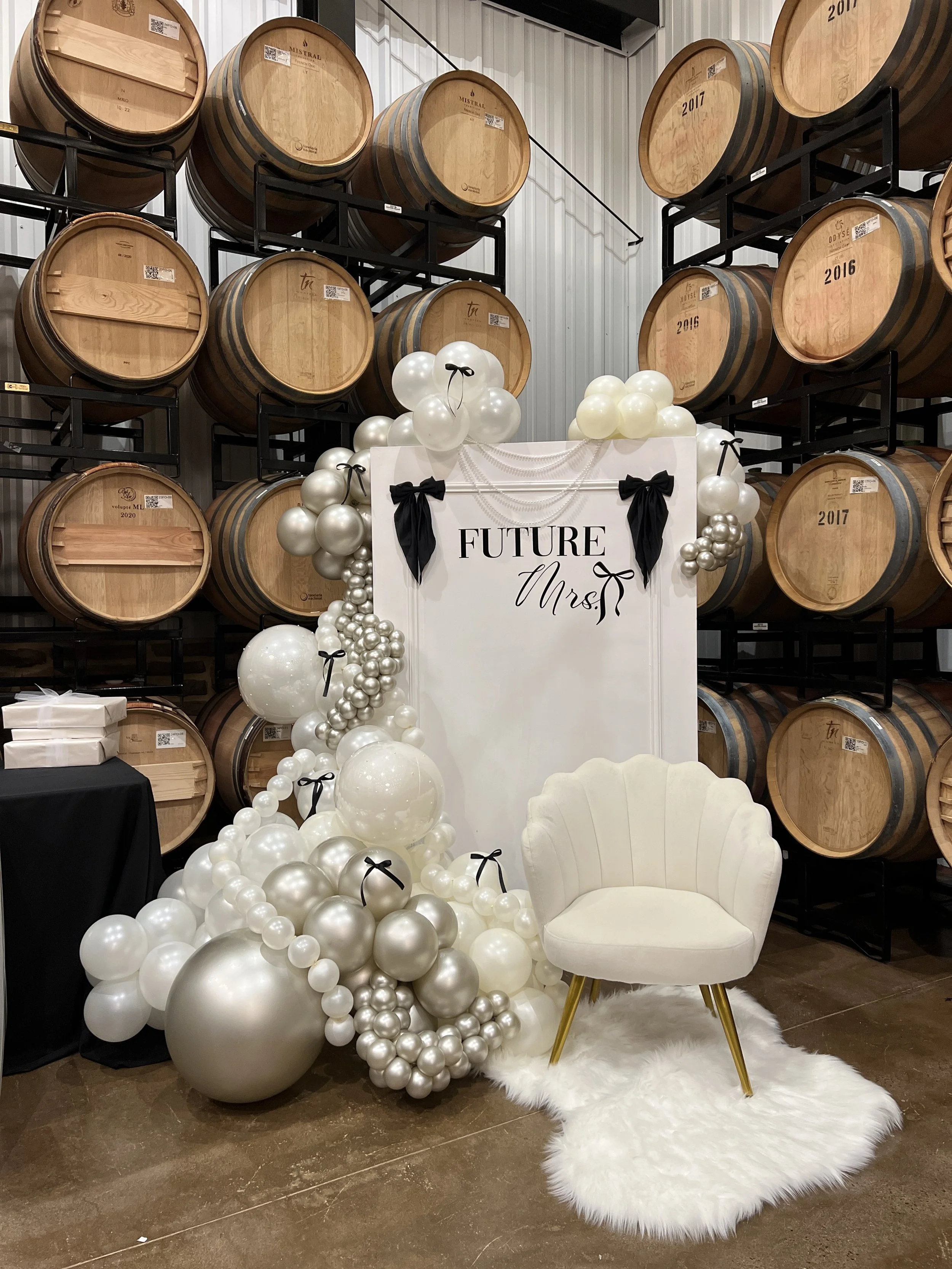 Bridal Shower set up at Folino State Winery, Kutztown, PA. 