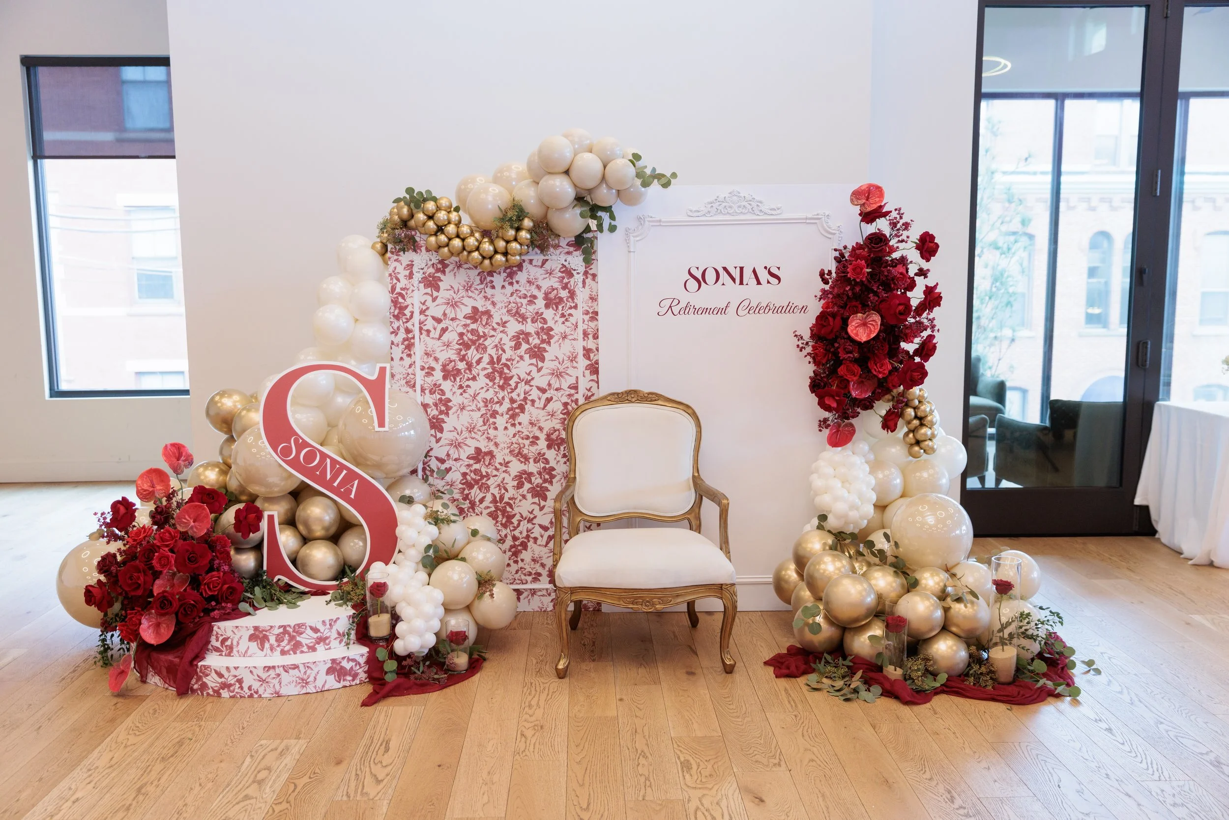 Birthday Celebration set up at Wilbur Mansion in Bethlehem, PA. 