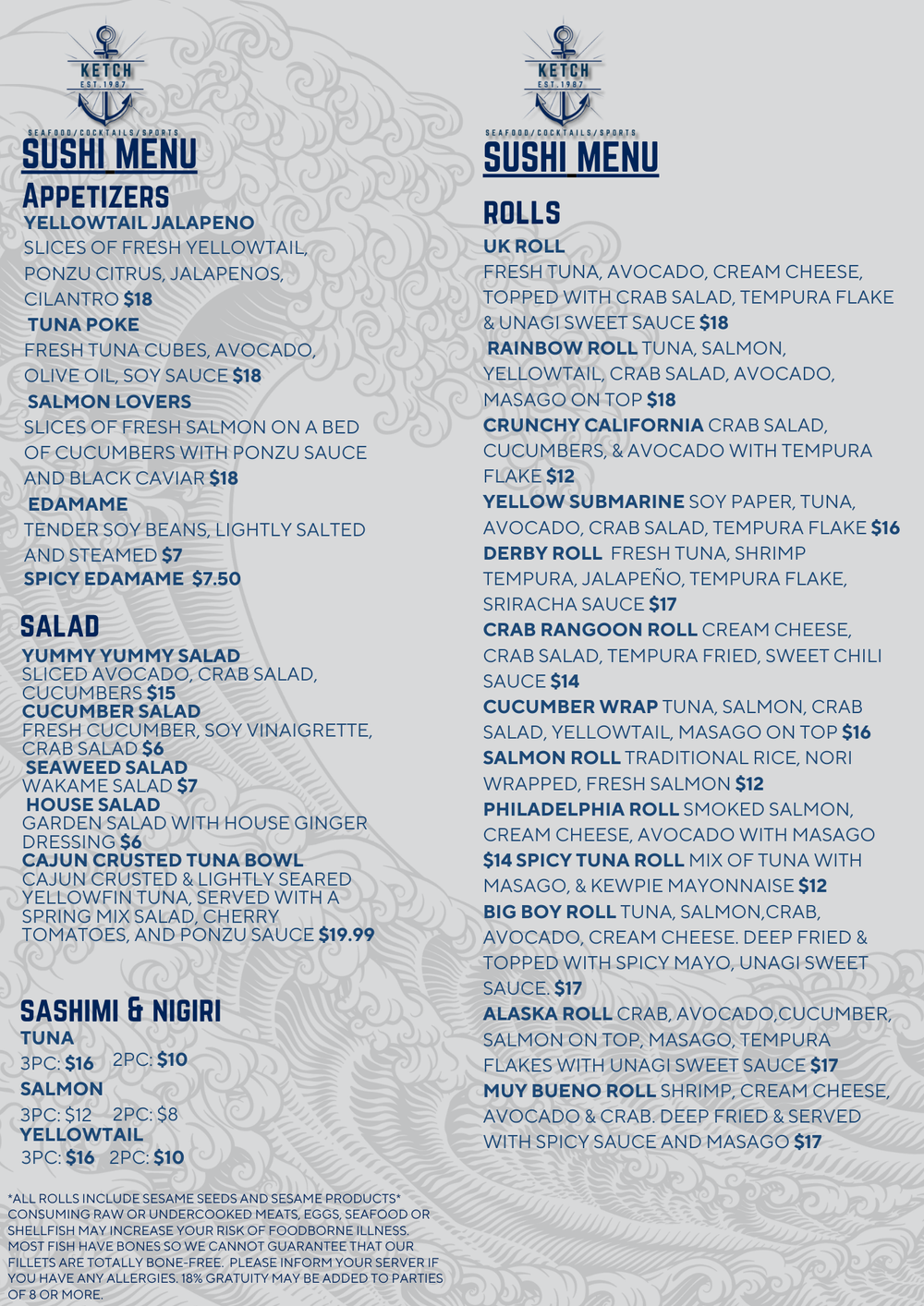 Sushi — The Ketch Lexington