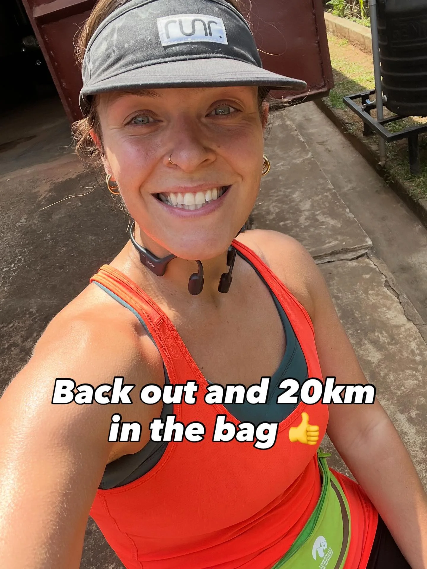 Went back out to the route that made me cry - more elevation this time but I felt stronger and ready for it! 

I just need to get back to running 30km and then I&rsquo;ll be ready (mentally) for the @rwenzorimarathon. 

The sweat on my @runr_uk cap ?