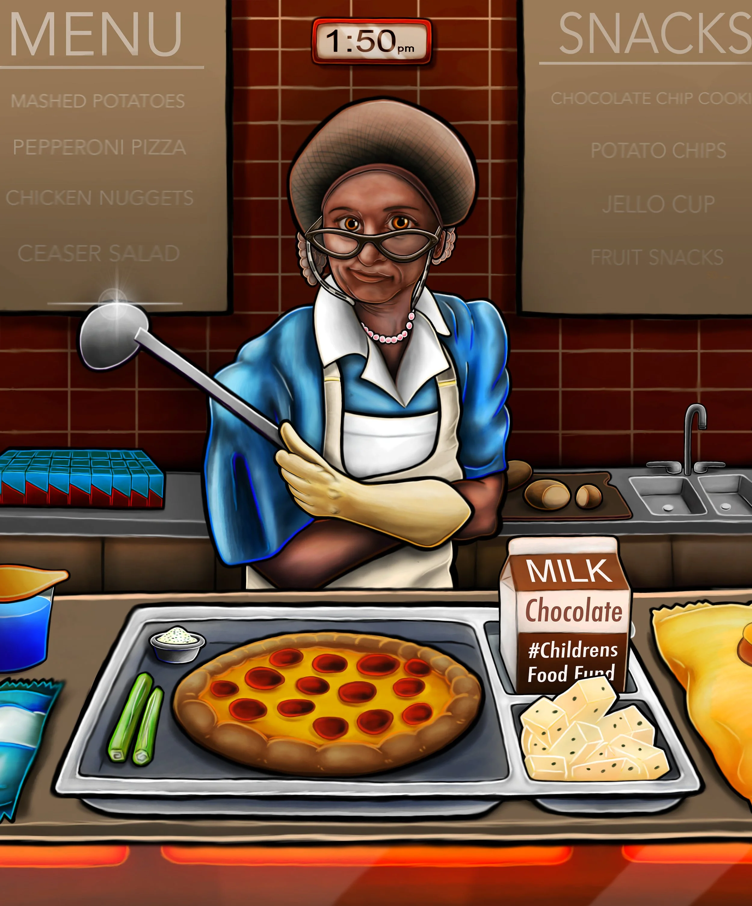 The Lunch Lady (Charity Illustration)