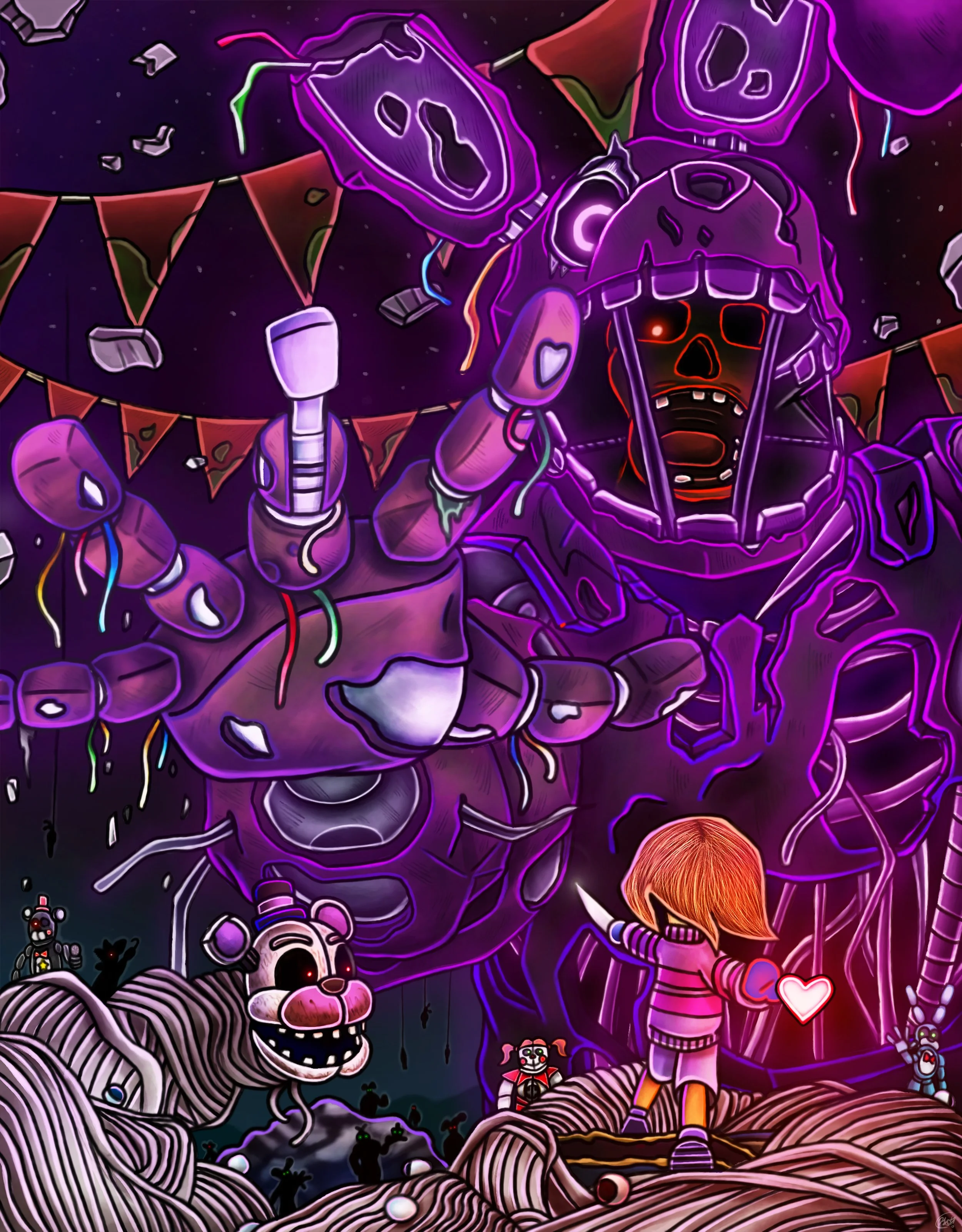 Fnaf vs Undertale (Poster Art)