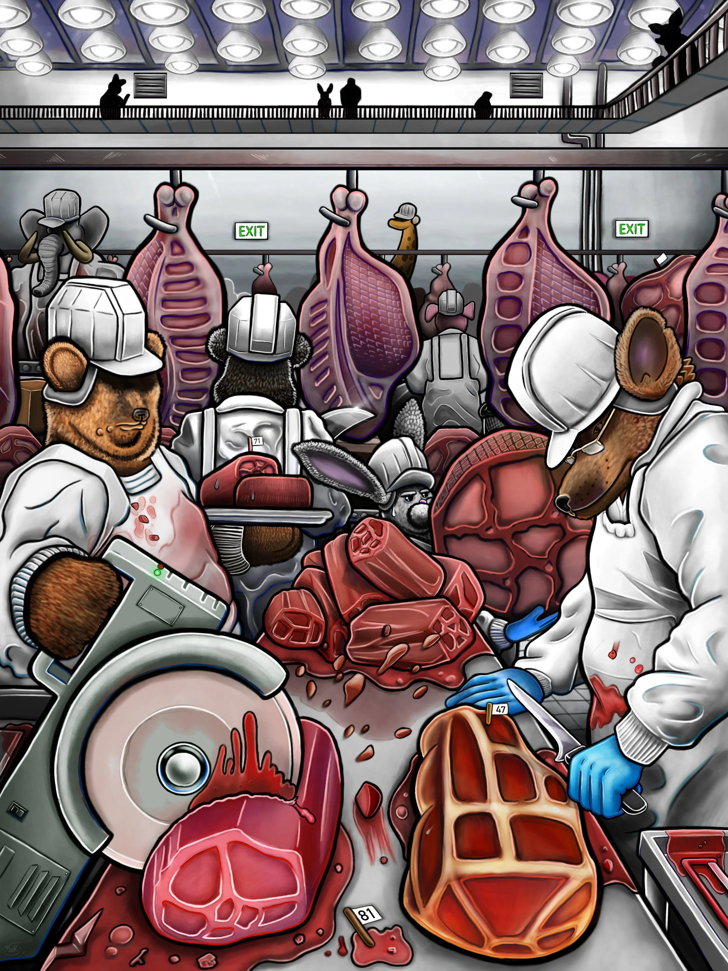 The Underground Meat Factory (Editorial Illustration)