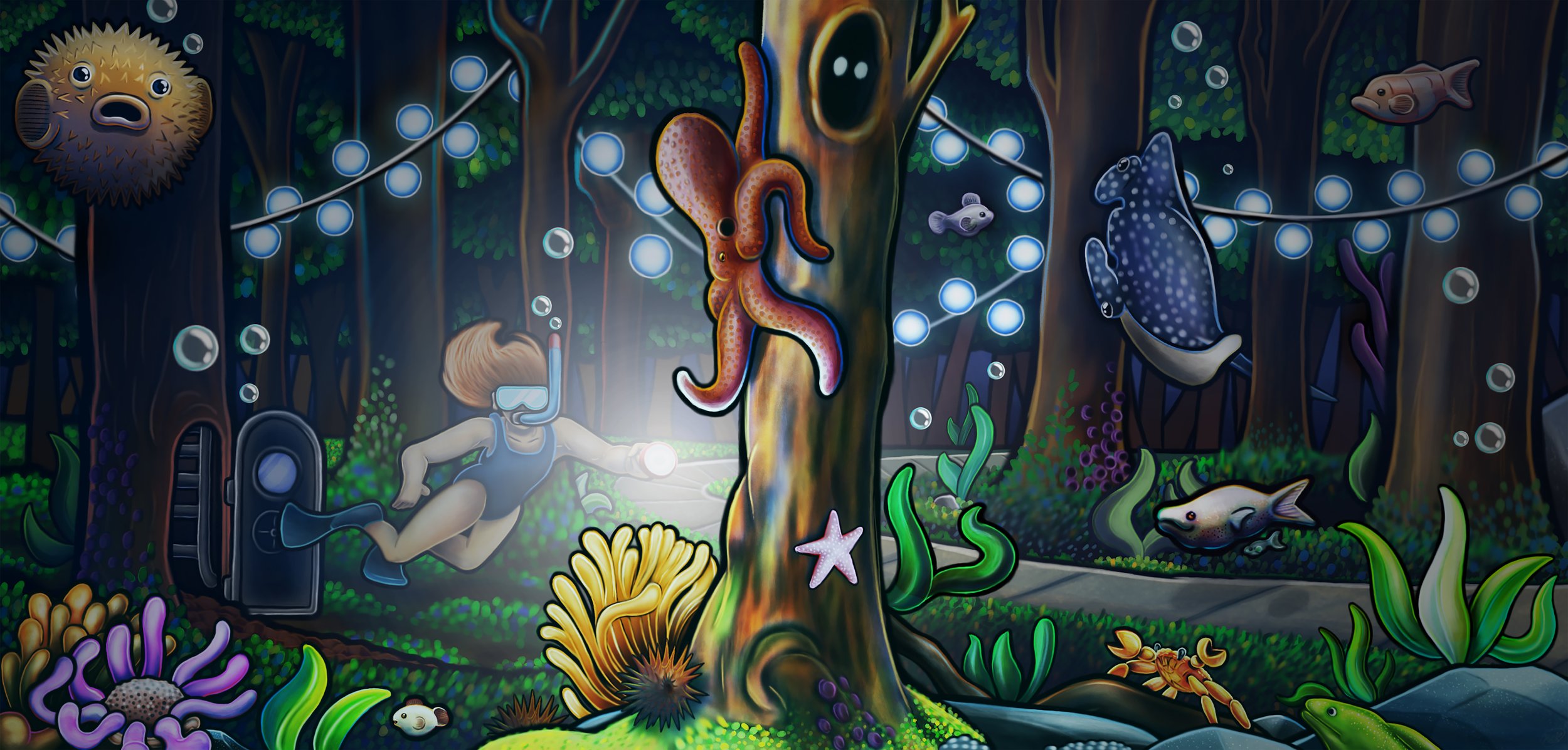 The Underwater Park (Children's Book Illustration)