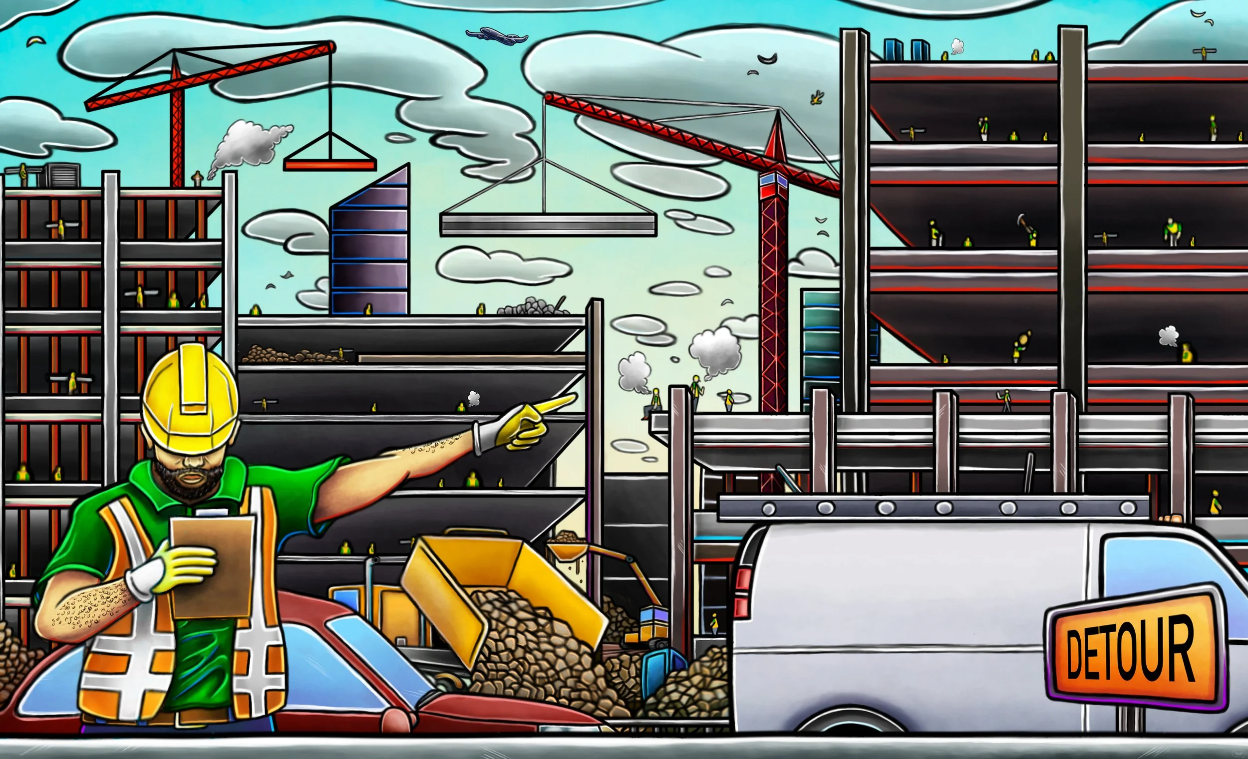 The Construction Site (Charity Illustration)