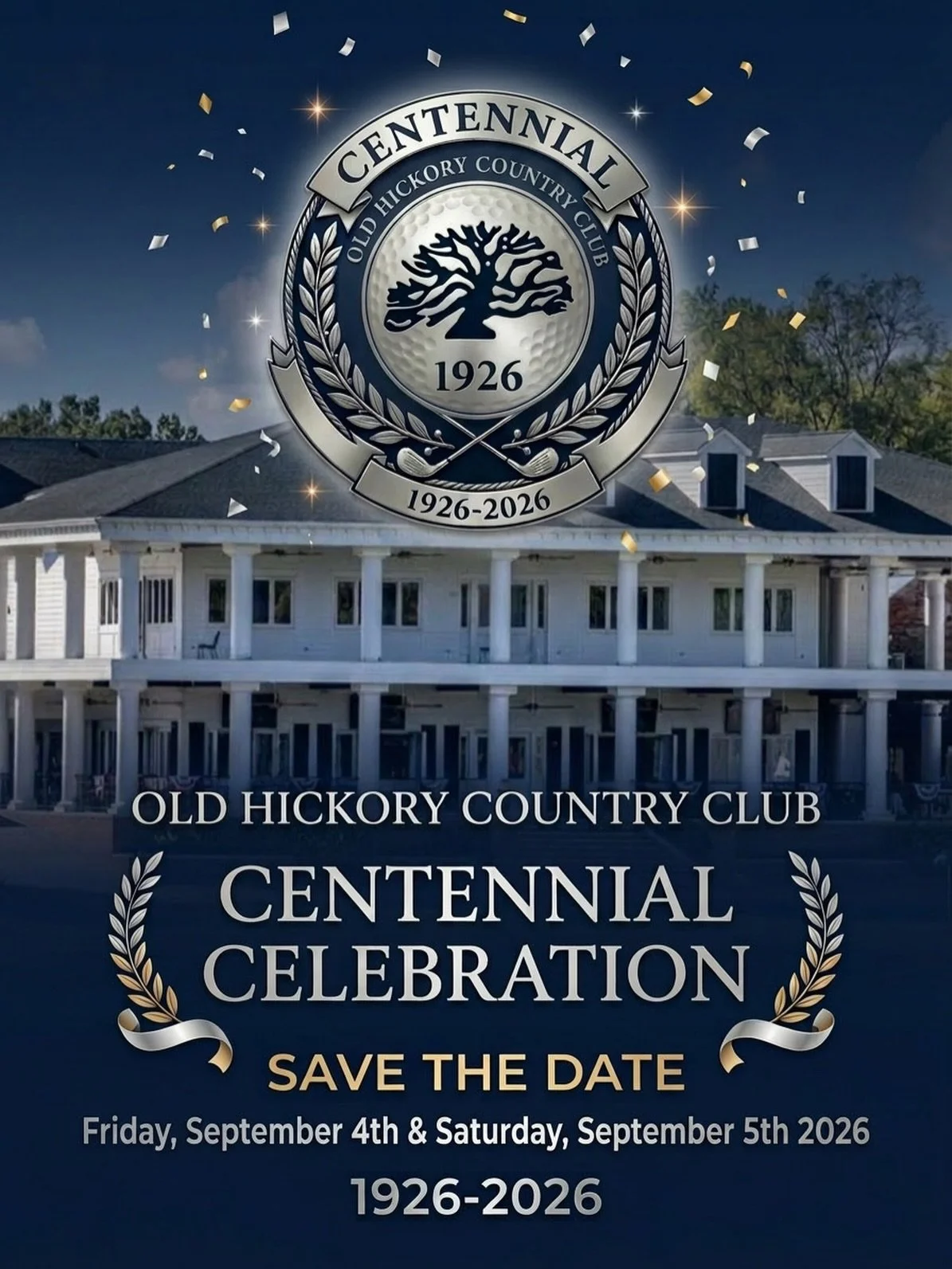 ✨🚨 SAVE THE DATE 🚨✨ 

The OHCC Centennial Celebration will be Labor Day Weekend 2026! 

Members, please check your email for the latest updates. More details will be coming soon! 🥳🥂✨

#thehick #100years #ohcc #nashville #oldhickory