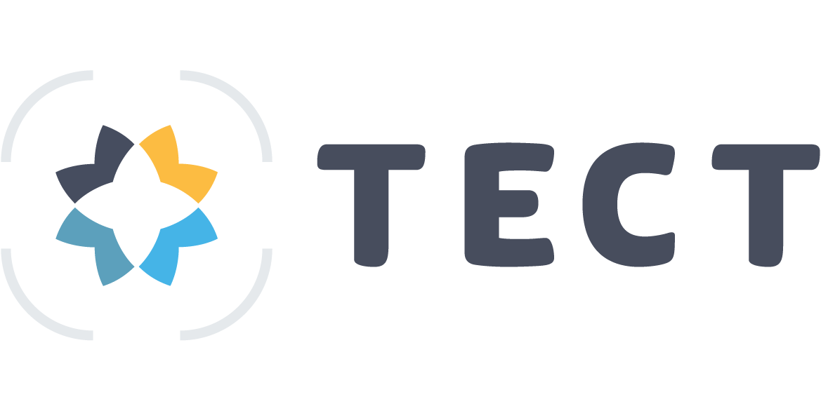 Logo with a multi-colored star icon and the word 'TEXT' in bold letters