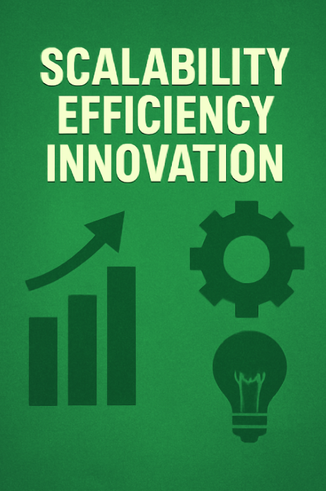 𝐓𝐡𝐞 𝐤𝐞𝐲 𝐭𝐨 𝐬𝐮𝐬𝐭𝐚𝐢𝐧𝐚𝐛𝐥𝐞 𝐠𝐫𝐨𝐰𝐭𝐡: 𝐒𝐜𝐚𝐥𝐚𝐛𝐢𝐥𝐢𝐭𝐲, 𝐄𝐟𝐟𝐢𝐜𝐢𝐞𝐧𝐜𝐲, 𝐚𝐧𝐝 𝐈𝐧𝐧𝐨𝐯𝐚𝐭𝐢𝐨𝐧.