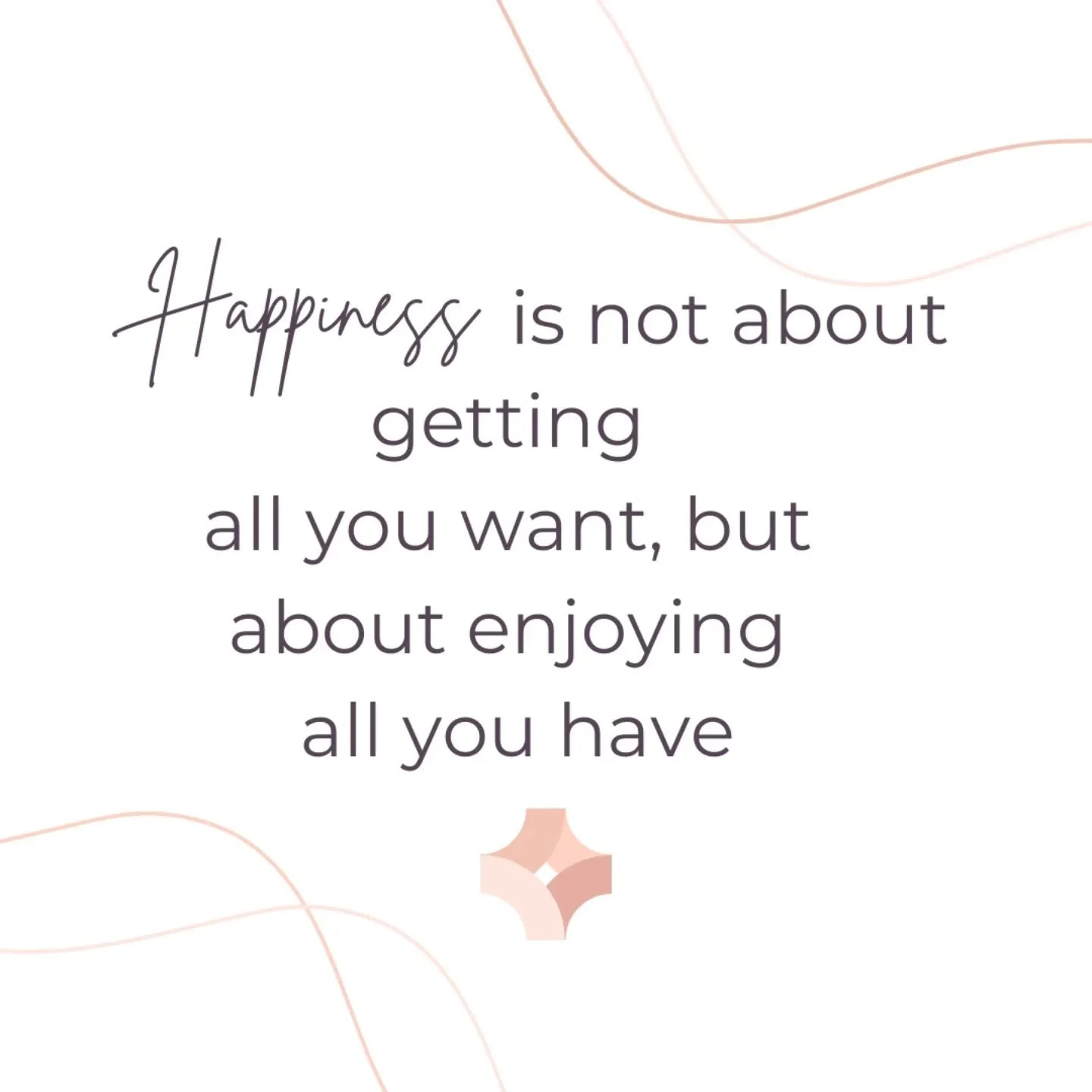 Happiness isn&rsquo;t about having it all &mdash; it&rsquo;s about appreciating what&rsquo;s already in front of you.&nbsp; 
Take a moment today to enjoy the little things